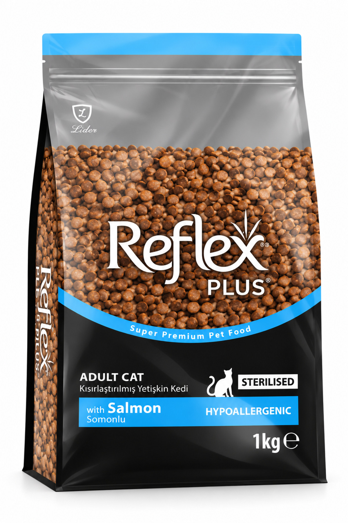 غذای خشک گربه رفلکس Reflex Plus با سالمون برای گربه‌های بالغ عقیم‌شده، ۱ کیلوگرم