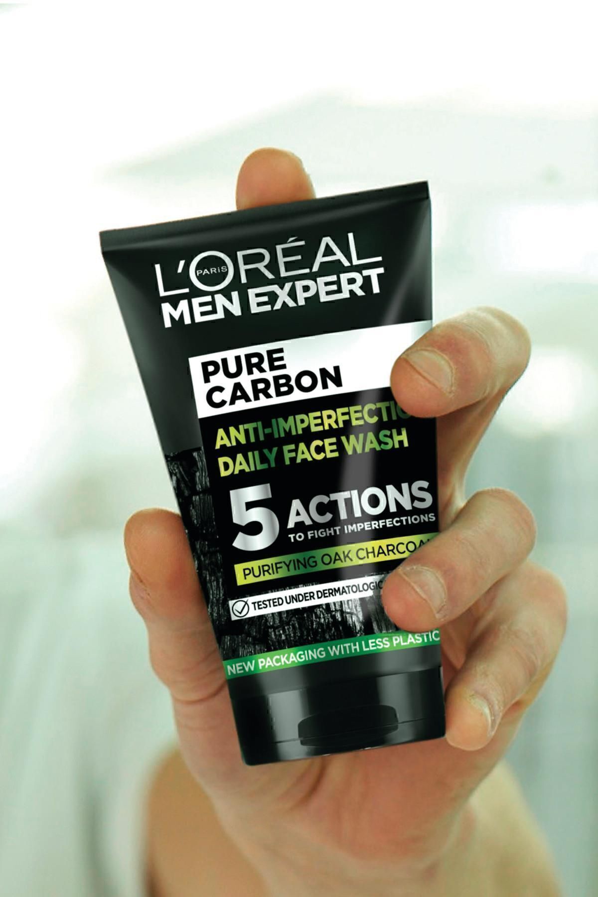 L'Oreal Paris Men Expert ژل شستشوی چربی‌زا و جلوگیری از نقاط سیاه چرب‌کش زغال‌فشرده 100 میلی‌لیتر