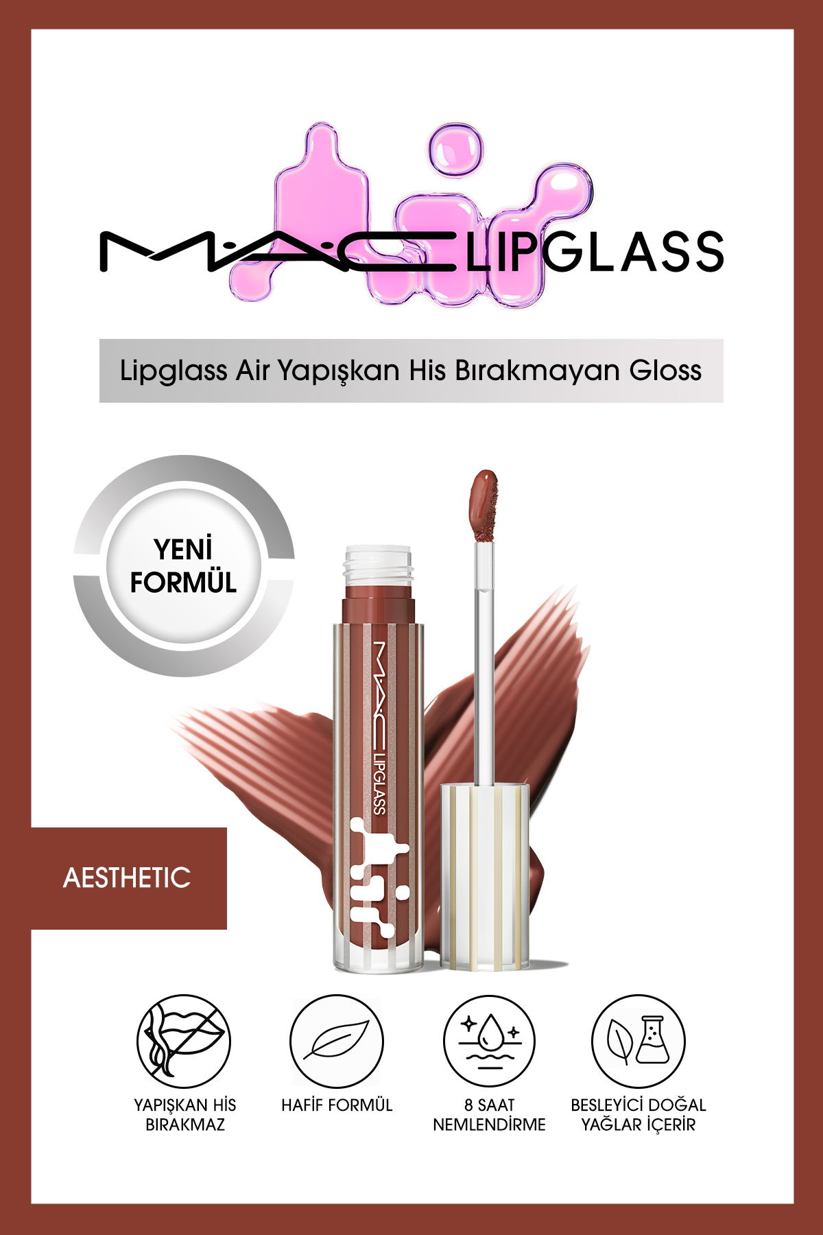 براق کننده لب هوای رژ زیبایی شناسی Mac