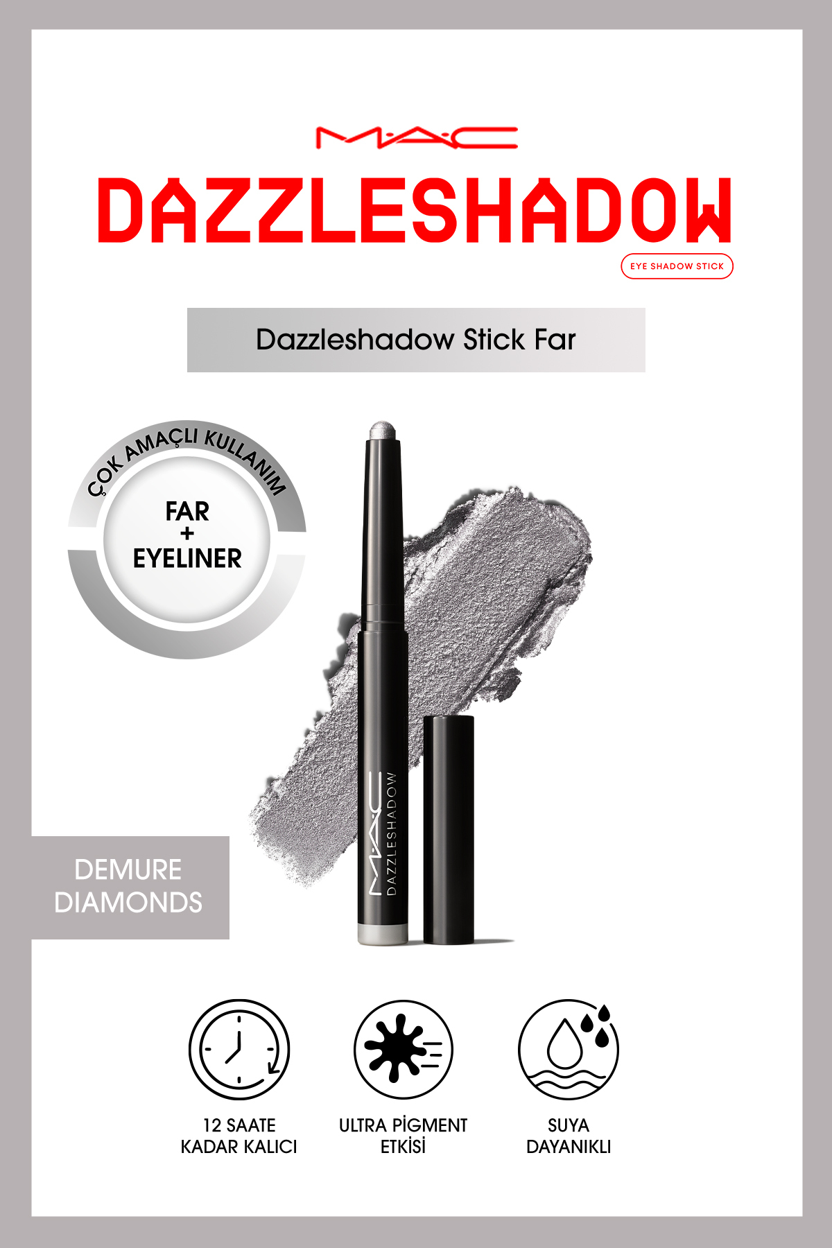 سایه چشم DAZZLESHADOW STICK دور الماس DEMURE Mac