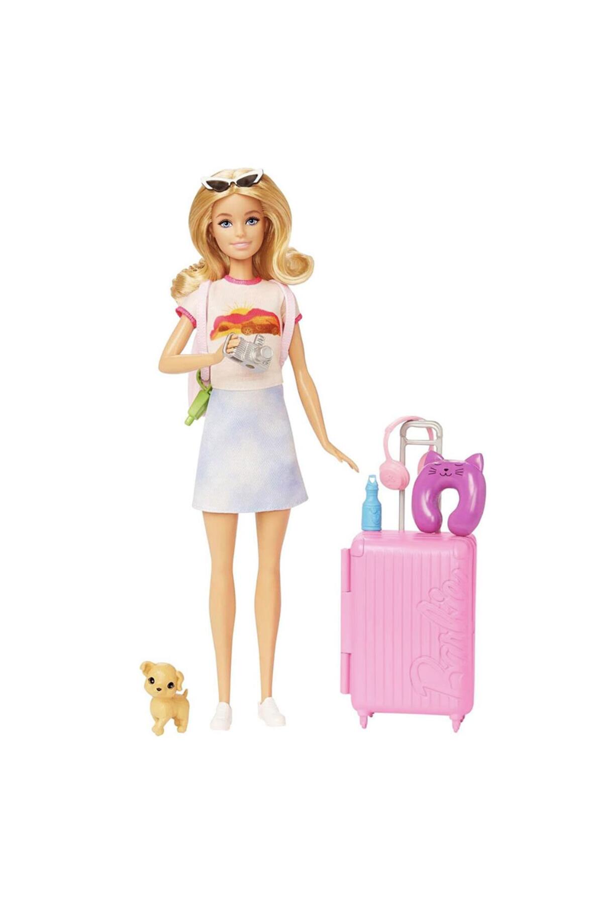 عروسک های اسباب بازی و لوازم جانبی مسافرتی باربی با ست توله سگ HJY18 از ترکیه Barbie