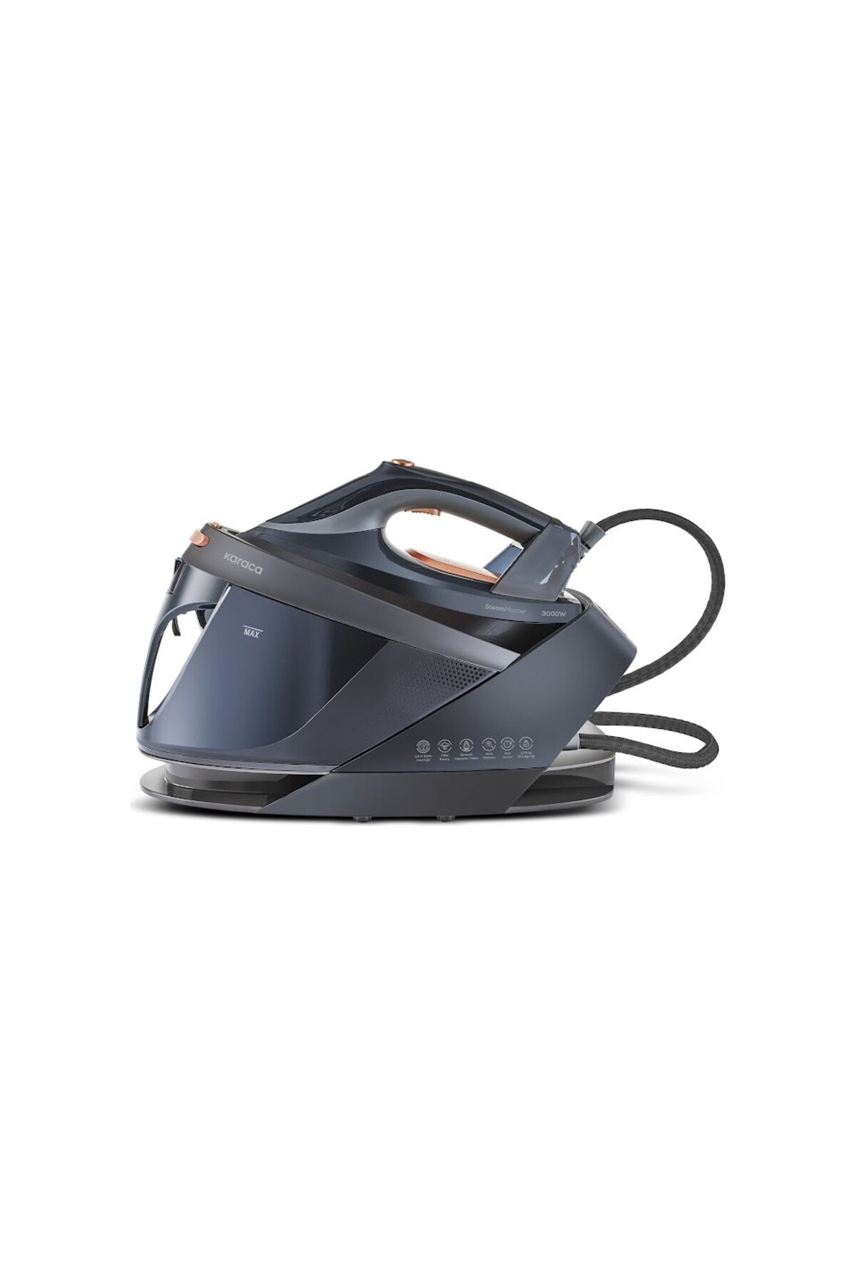 اتو بخار STEAM GENERATOR IRON مشکی ROSE ANTI LIME اورجینال Karaca