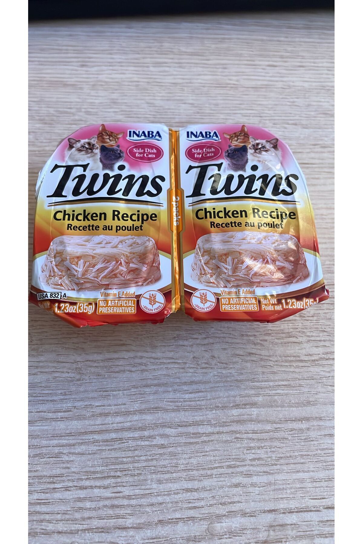 ژله تشویقی گربه اینابا Inaba Ciao Twins با طعم مرغ، ۷۰ گرم