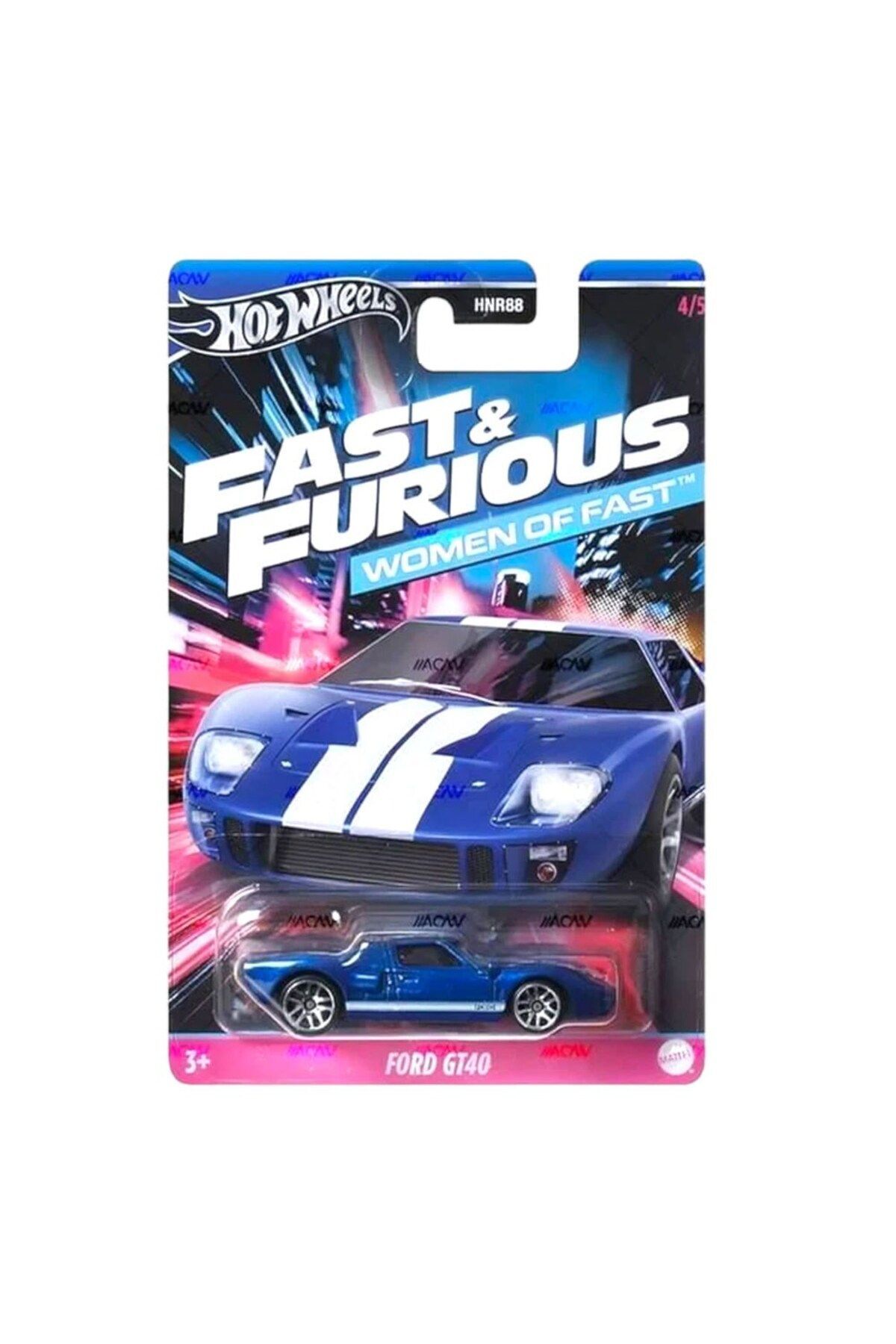 ماشین اسباب بازی اتومبیل های مضمون FORD GT40 سریع هات ویلز اورجینال HOT WHEELS