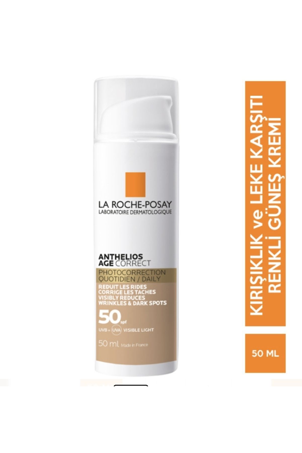 کرم ضد آفتاب صورت ضدبندی و لکه دار رنگ ANTHELIOS AGE CRURE TINTED SPF 50 میل La Roche Posay