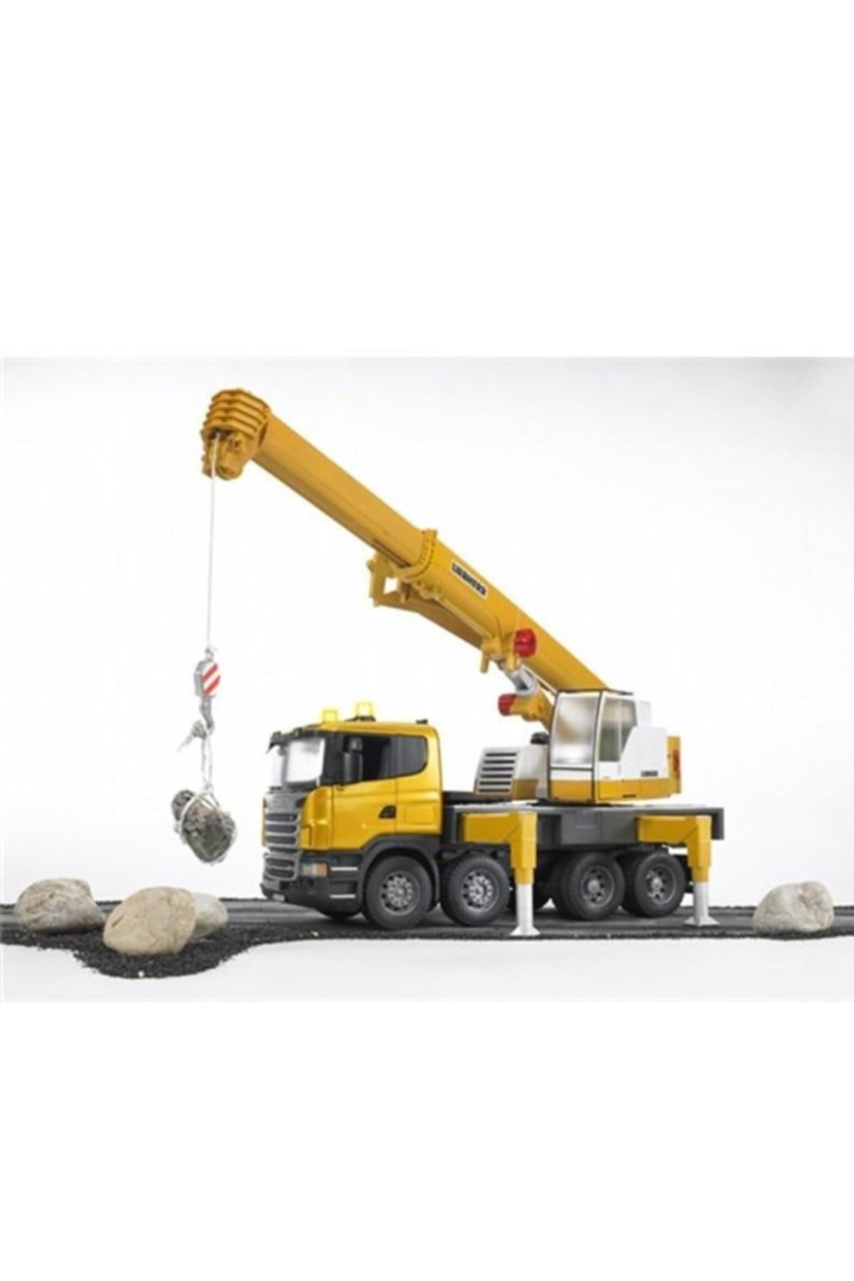 مدل خودرو 03570 اسکانیا R SERIES LIEBHERR CRANE TRUCK محصول دارای مجوز اورجینال Bruder