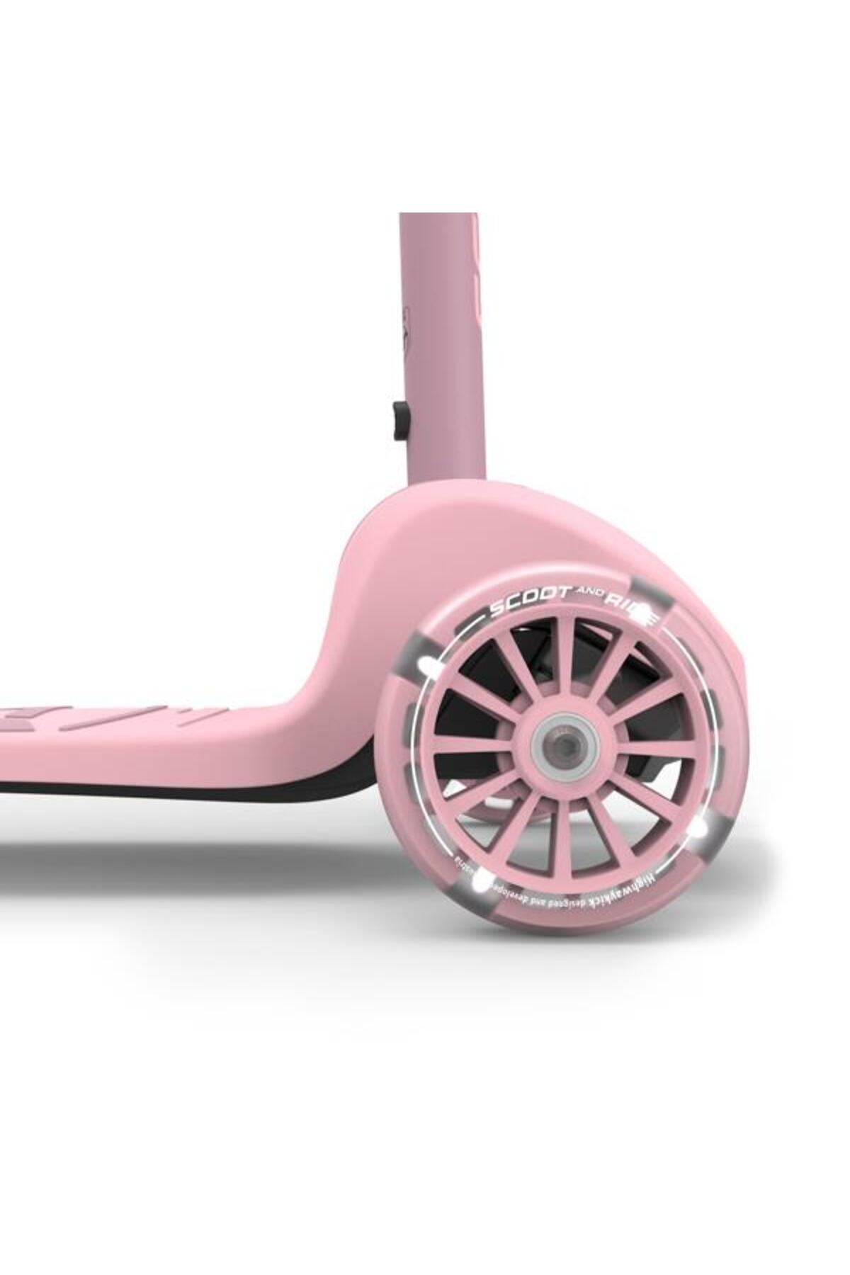اسکوتر کودکان HIGHWAYKICK 3S KIDS SCOOTER ROSE با چرخ های LED تاشو و قابل تنظیم SCOOT AND RIDE
