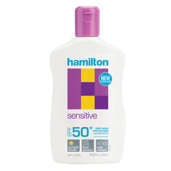 لوسیون ضدآفتاب پوست حساس هامیلتون Hamilton Sensitive SPF 50+، ۲۶۵ میلی‌لیتر