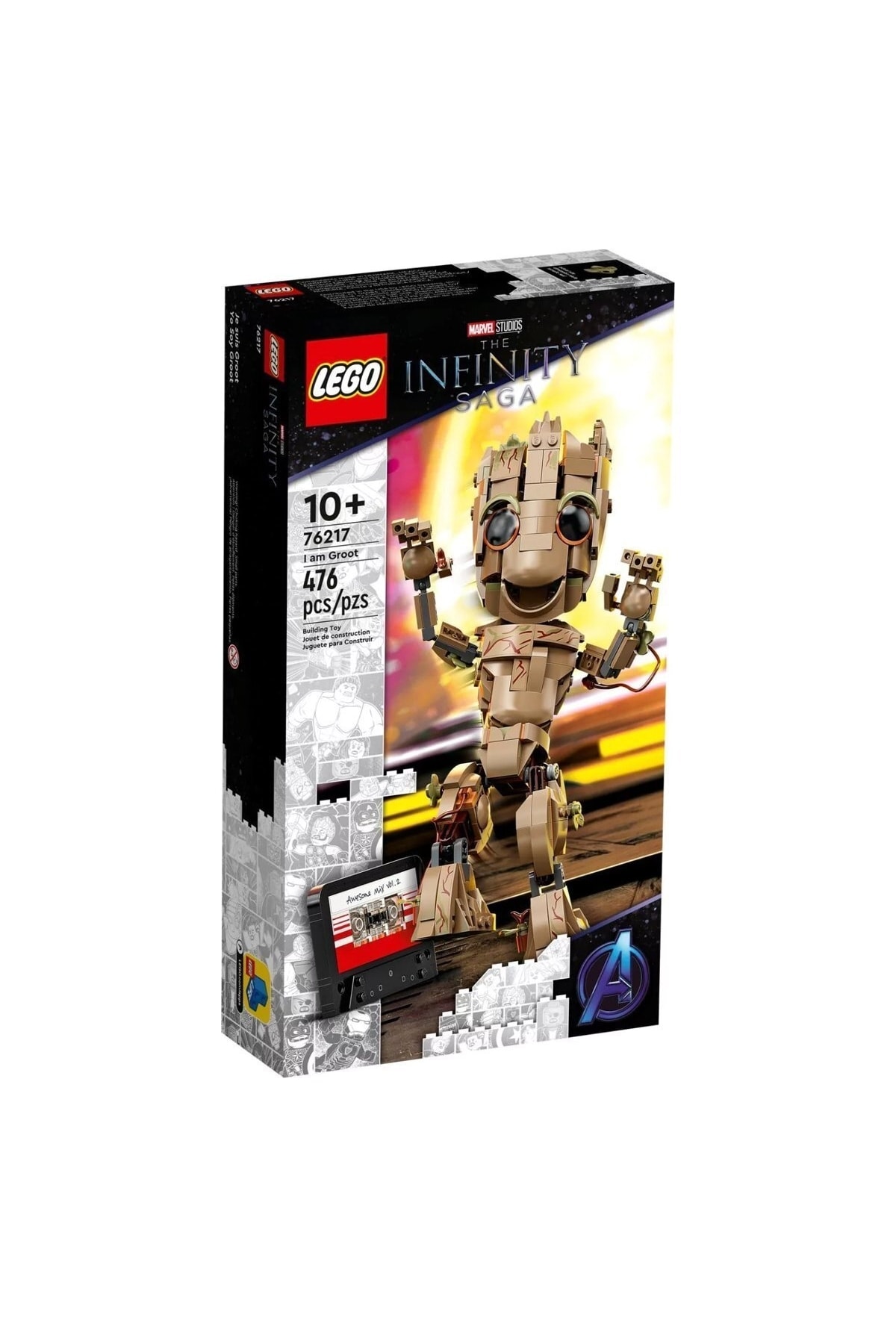 اسباب بازی های آموزشی 76217 MARVEL I AM GROOT 476 PIECES اورجینال LEGO