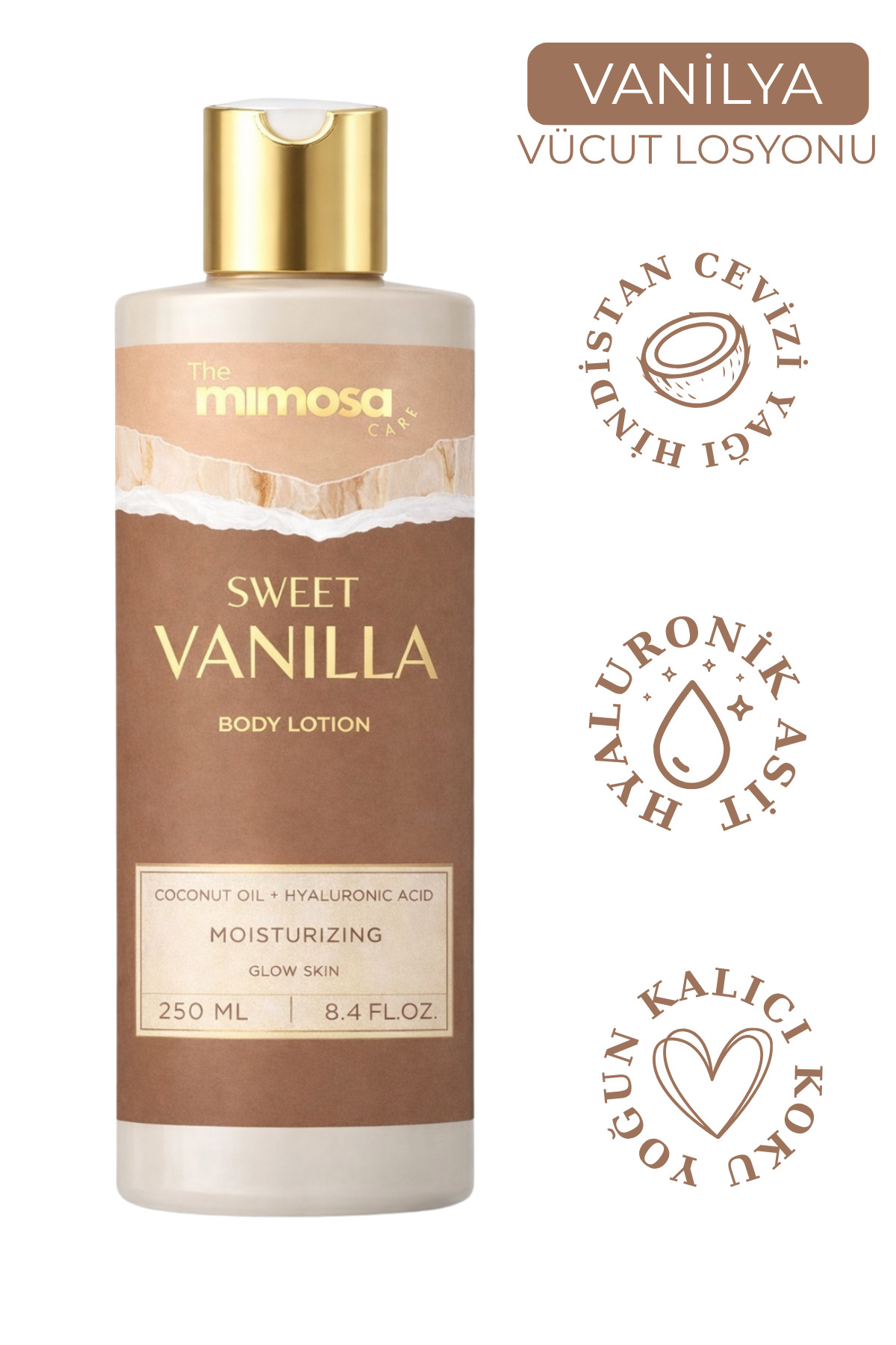کرم بدن مرطوب‌کننده قوی با رایحه وانیل The Mimosa Care