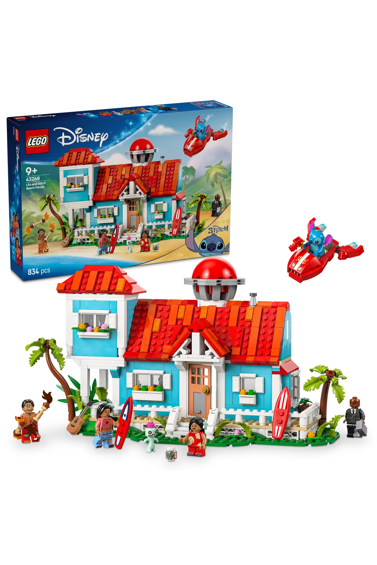 لگو و اسباب بازی های ساخت محور ® ǀ DISNEY LILO AND STICK BEACH HOUSE 43268 CREATIVE TOY BUILDING SET FOR KIDS 9+ 834P اورجینال LEGO