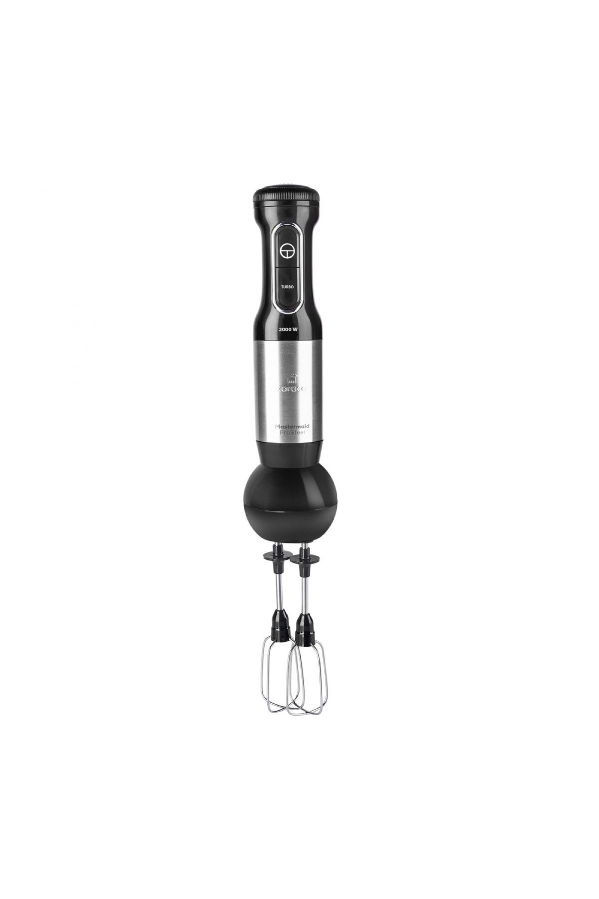 ست مخلوط کن غذاساز شیشه ای MM PROSTEEL 2000W مشکی INOX اورجینال Karaca