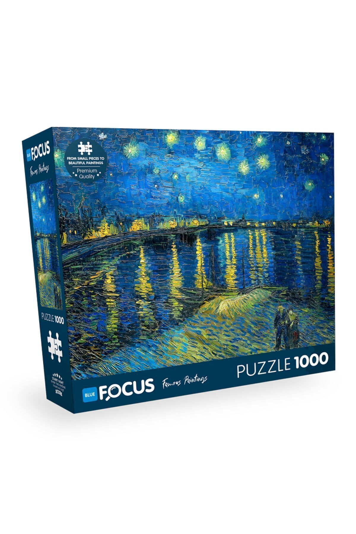 پازل 1000 قطعه شب پرستاری بر فراز RHONE در رودخانه راین وینسنت ون گوگ اورجینال Blue Focus
