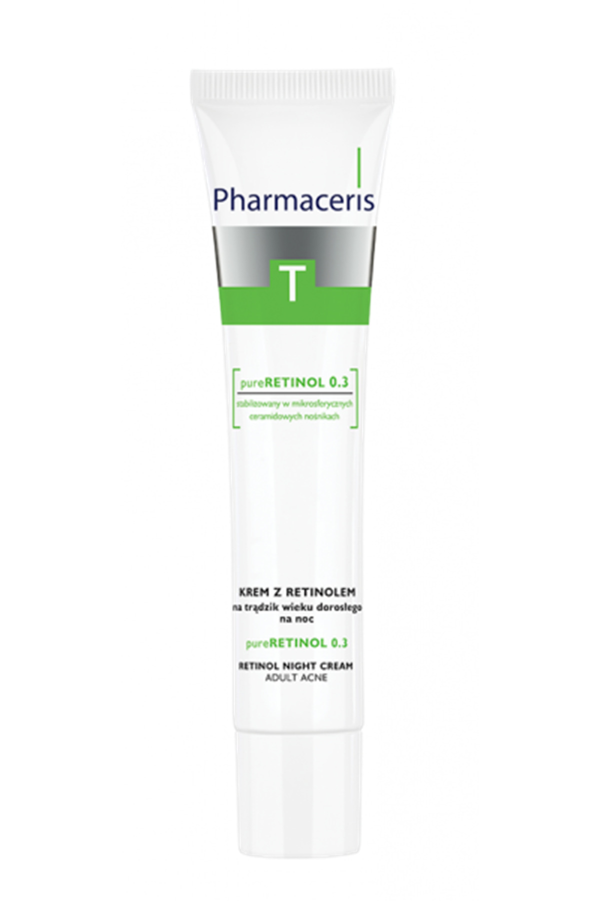 کرم صورت شب T RETINOL بزرگسالان آکنه 0.3 40 میل درموکوسمتیک اورجینال Pharmaceris
