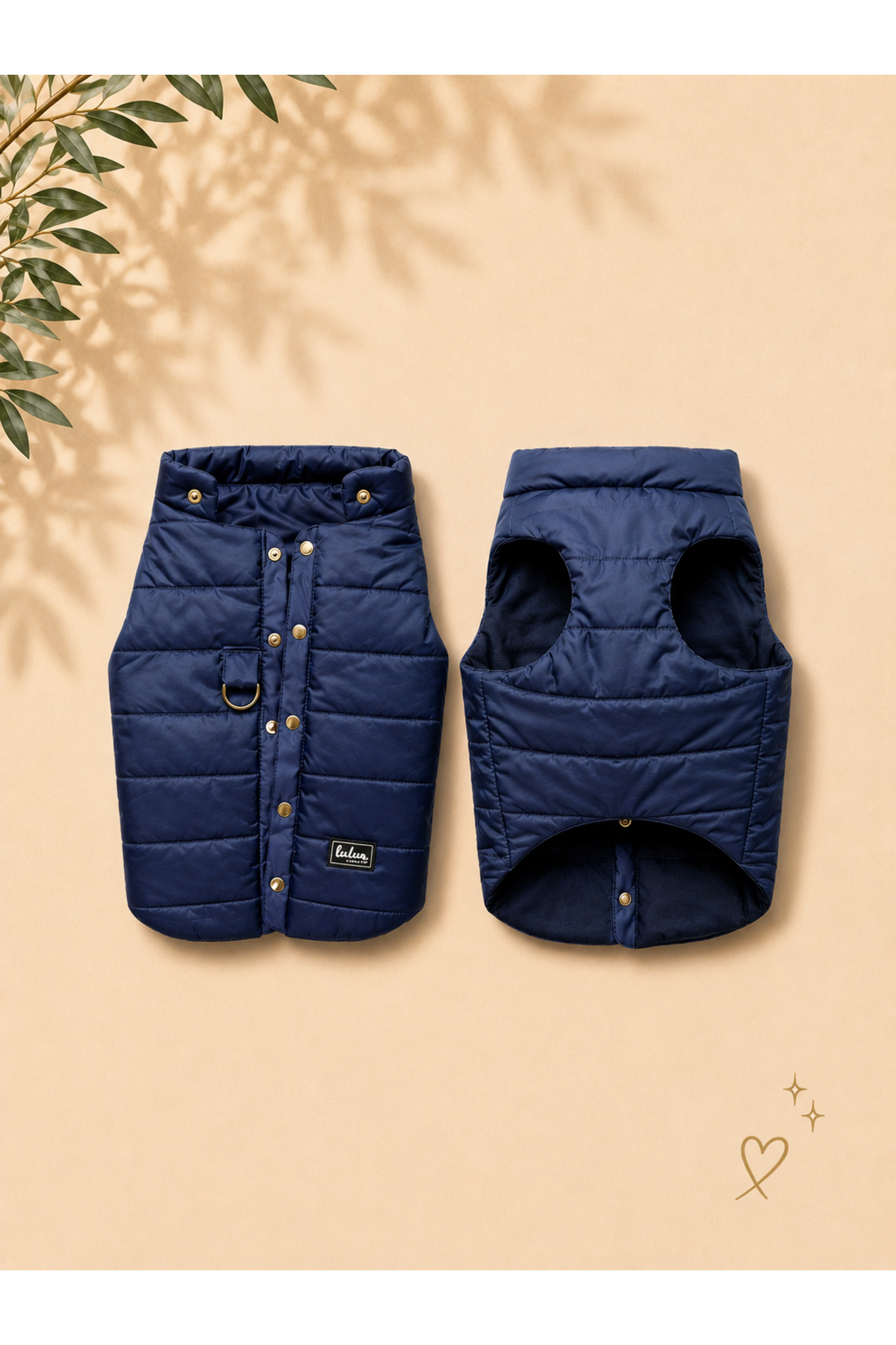 کاپشن پافر سگ لولو د اربن پاپ Lulu The Urban Pup، Urban Navy Puffer، سرمه‌ای