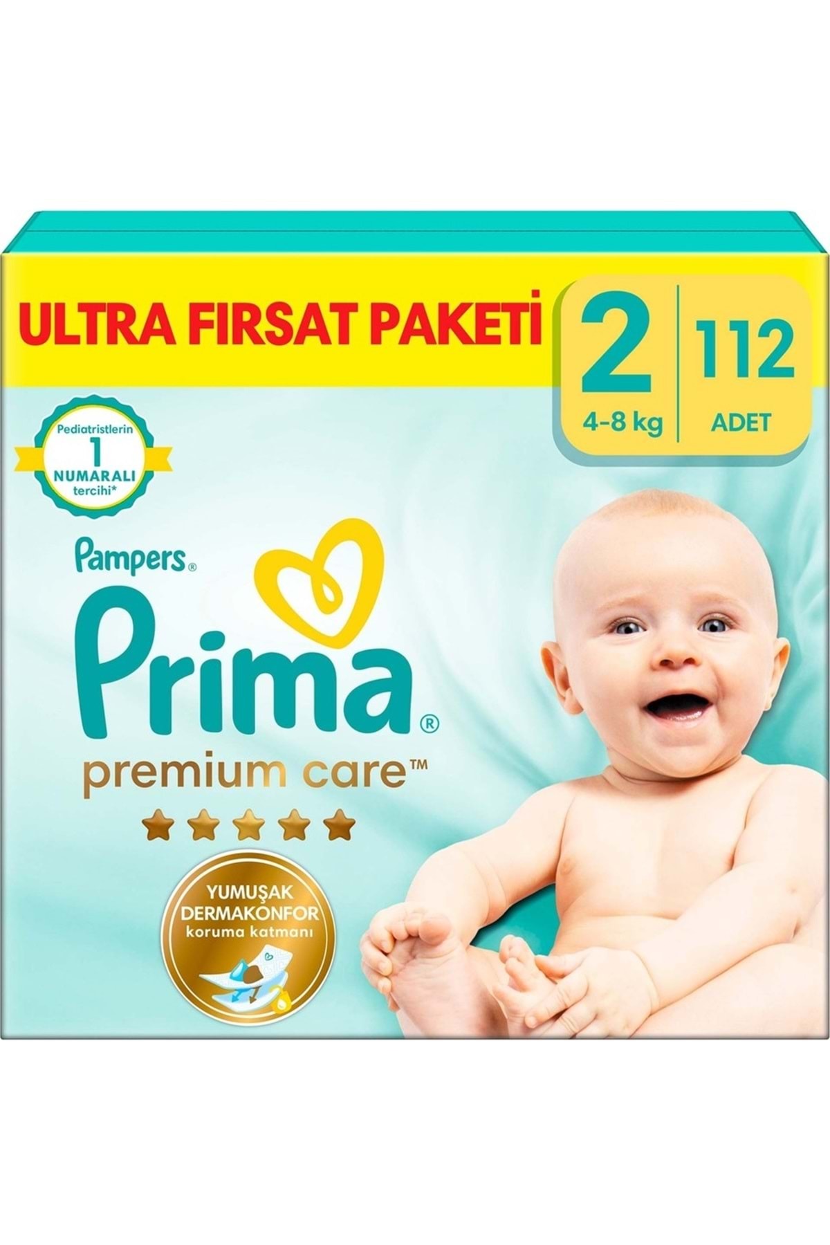 پوشک بچه BABY DAIPER PREMIUM CARE 2NO 112 1 PIECE اورجینال Prima