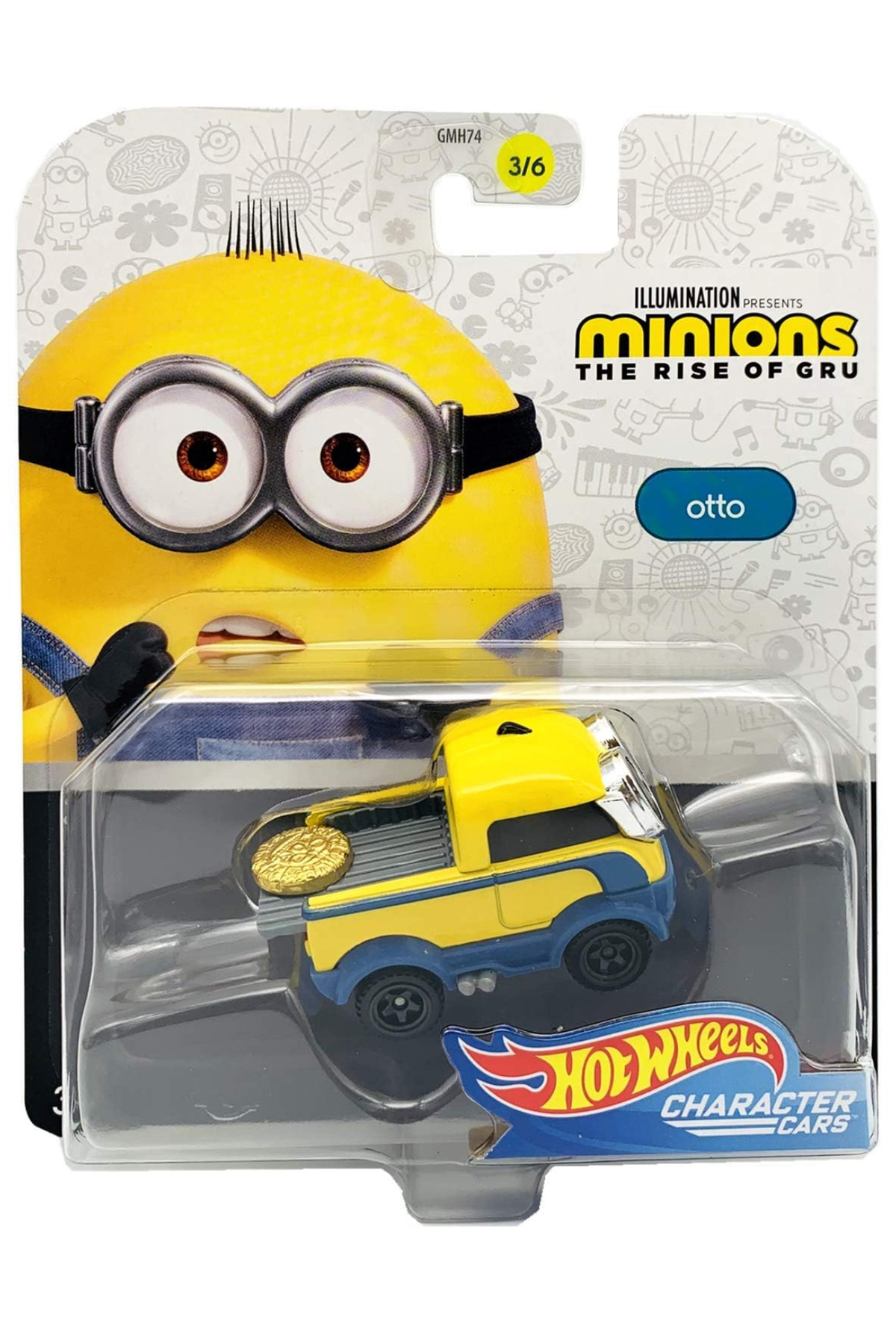 مدل خودرو MINIONS OTTO – THE RISE OF GRU SERIES 1:64 SCALE DIE CAST CAR اورجینال Hotwhells