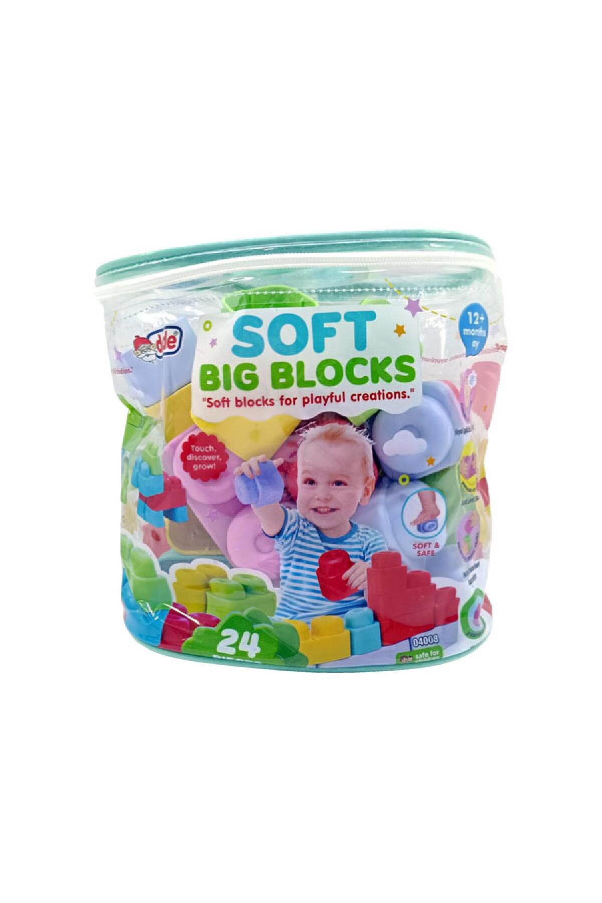 لگو و اسباب بازی های ساخت محور DEDE 04008 SOFT BIG BLOCKS BAG 24 تیکه از ترکیه toysclub