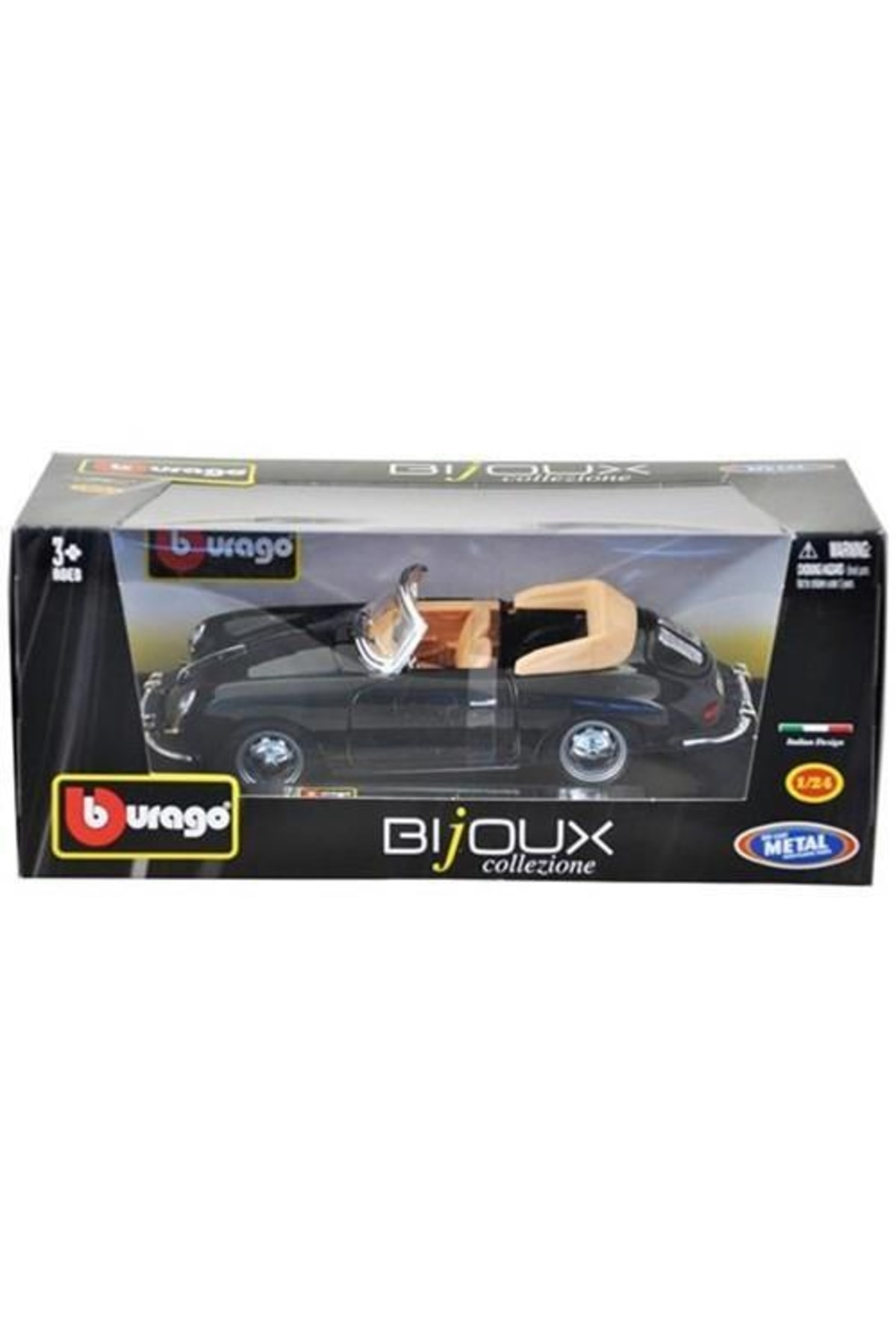مدل خودرو 1 24 پورشه 356B کابریولت مشکی ماشین اورجینال BBURAGO