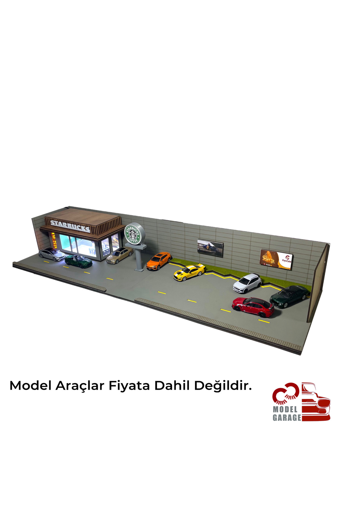 مدل خودرو 1 64 مقیاس STARBUCK.S DIORAMA PARKING DIECAST قفسه نمایش TOY از ترکیه ÜRETİM