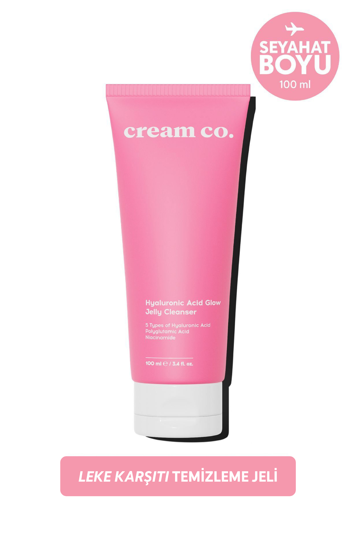 پاک کننده صورت ژل مرطوب ضد لک نیاسینامید هیالورونیک اسید | 100 میل همه انواع پوست Cream Co.