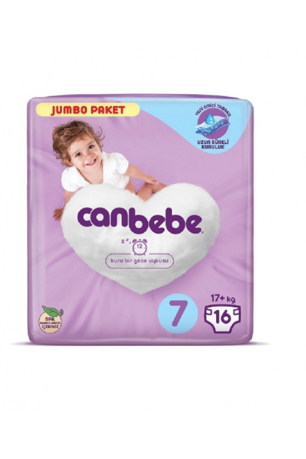 پوشک بچه سایز 7 16 عددی XXL JUMBO PACK اورجینال Canbebe