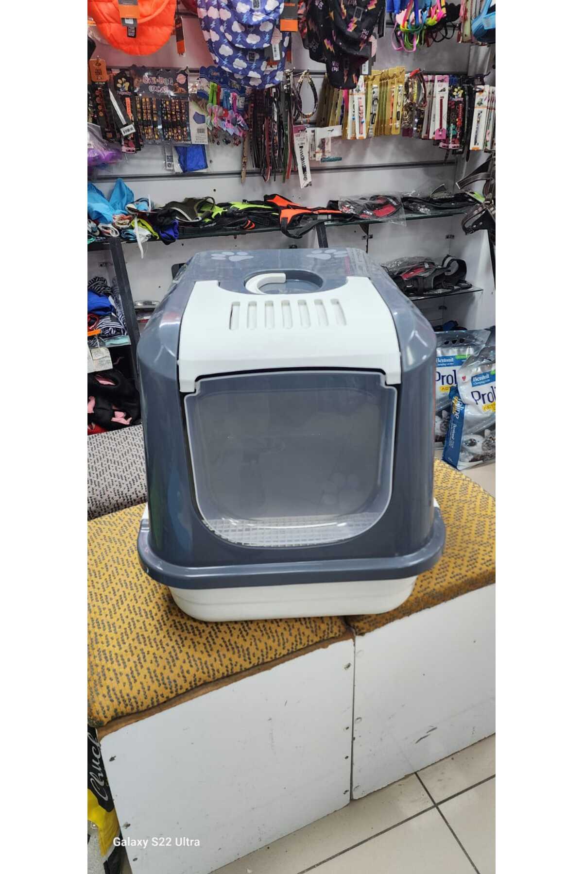 توالت گربه سرپوشیده چینار دیزاین ÇINAR DİZAYN، سایز XXL خاکستری