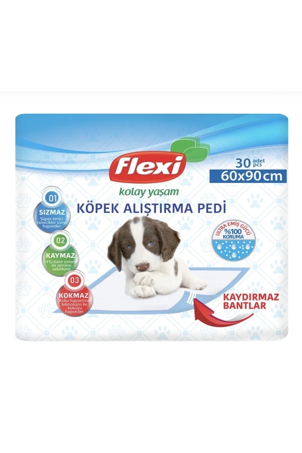 پد آموزش ادرار سگ فلکسی Flexi، ۳۰ عددی، ۶۰×۹۰ سانتی‌متر، دارای نوار ضدلغزش