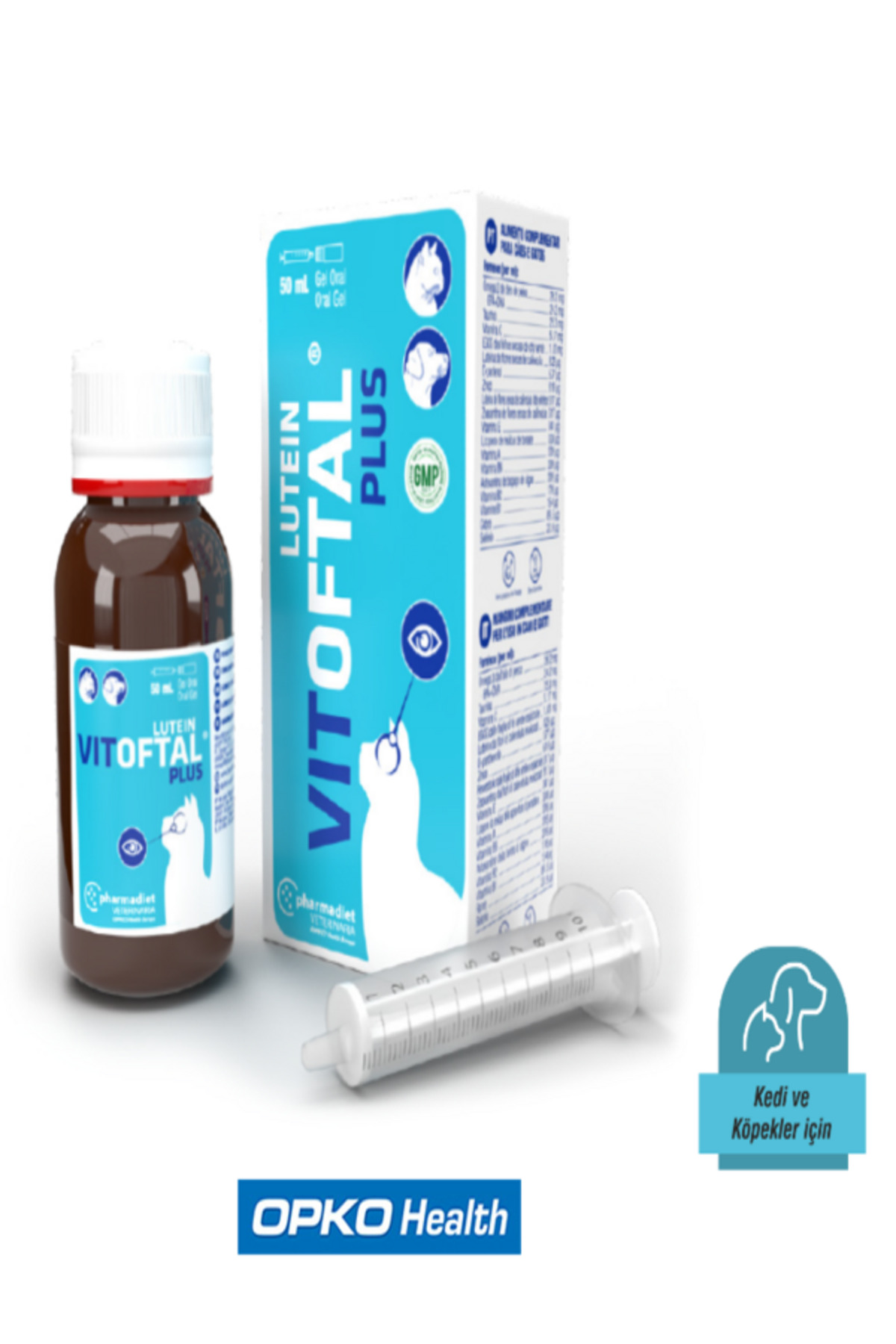 پشتیبان سلامت چشم گربه و سگ اوپکو OPKO Vitoftal Lutein Plus، ۵۰ میلی‌لیتر