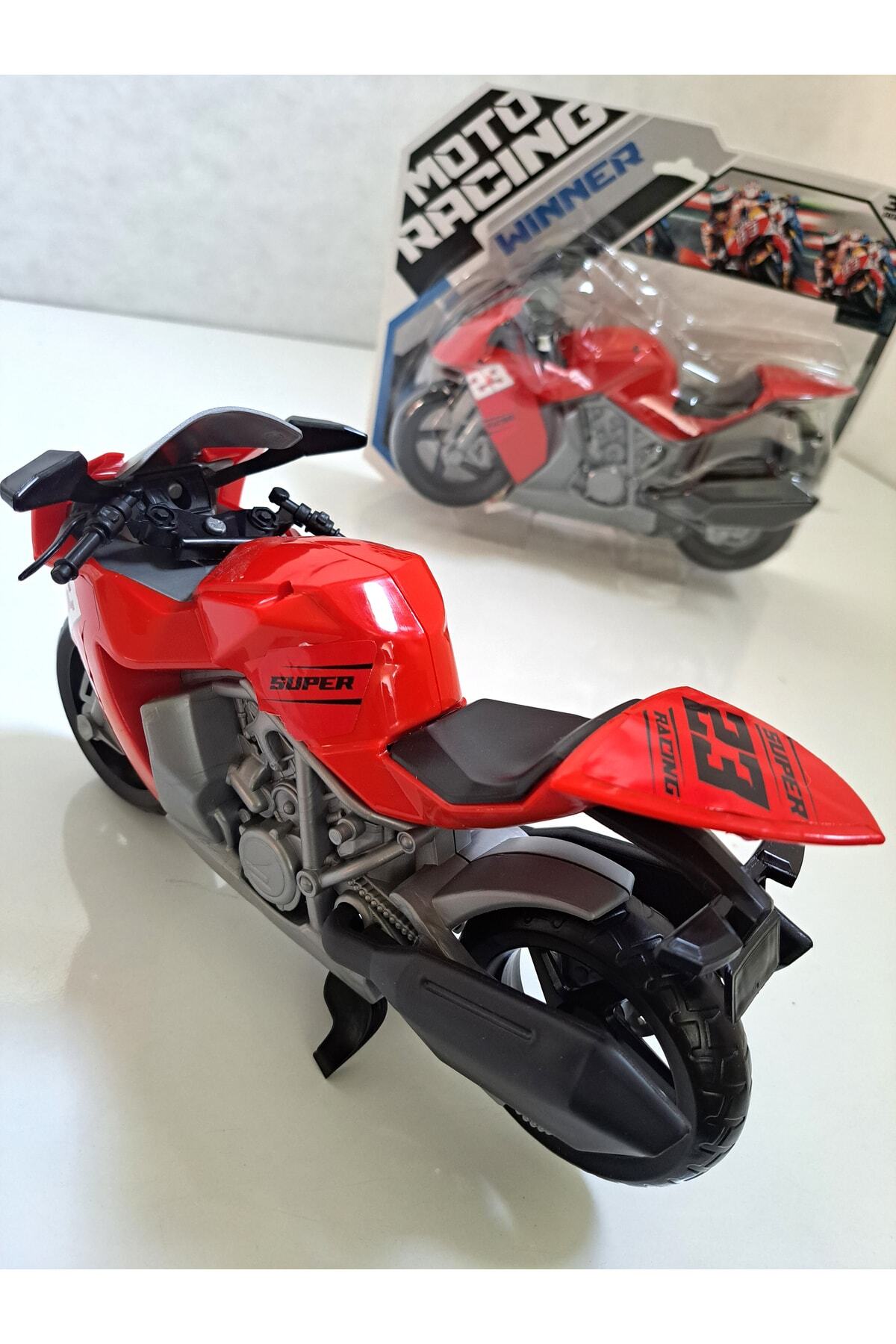 ماشین اسباب بازی موتور سیکلت پسرانه مسابقه 28 X 18 سانتی متر جزئیات نشکن ALYTOYS