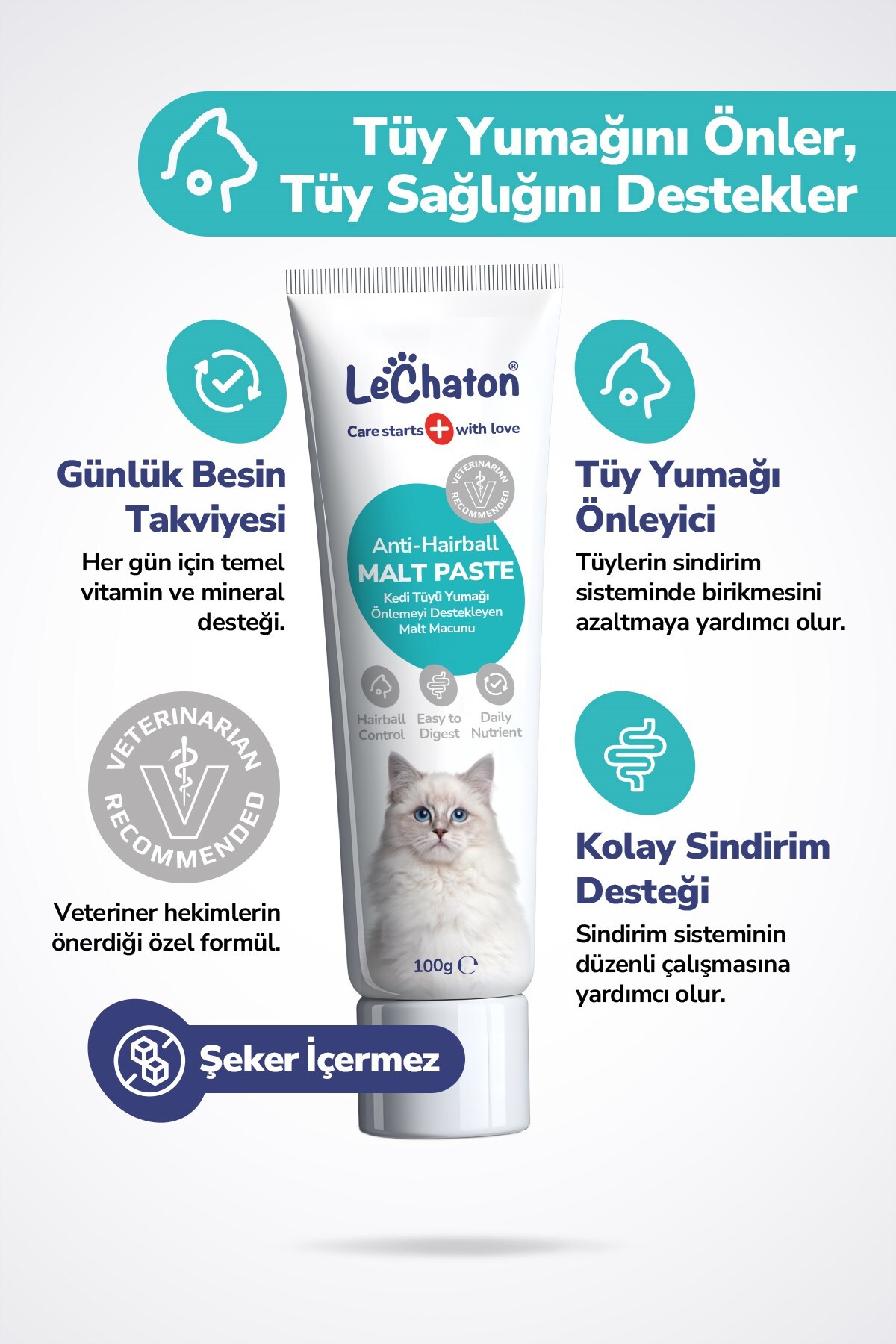 مکمل چندفرمی گربه لچاتون پت‌کر LeChaton Pet Care