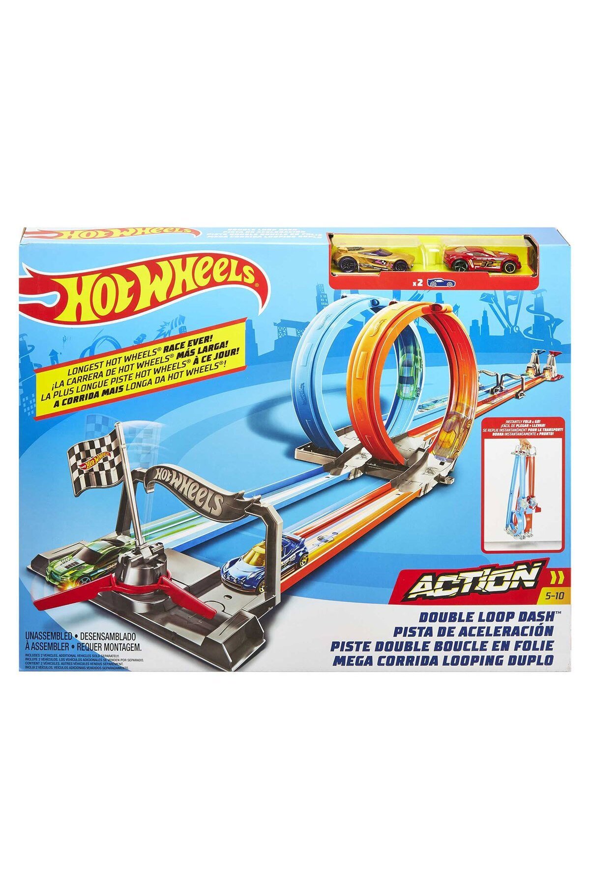 اسباب بازی های فیگور دیگر ست پیست اسپرینت دایره دوبل GFH85 از ترکیه HOT WHEELS