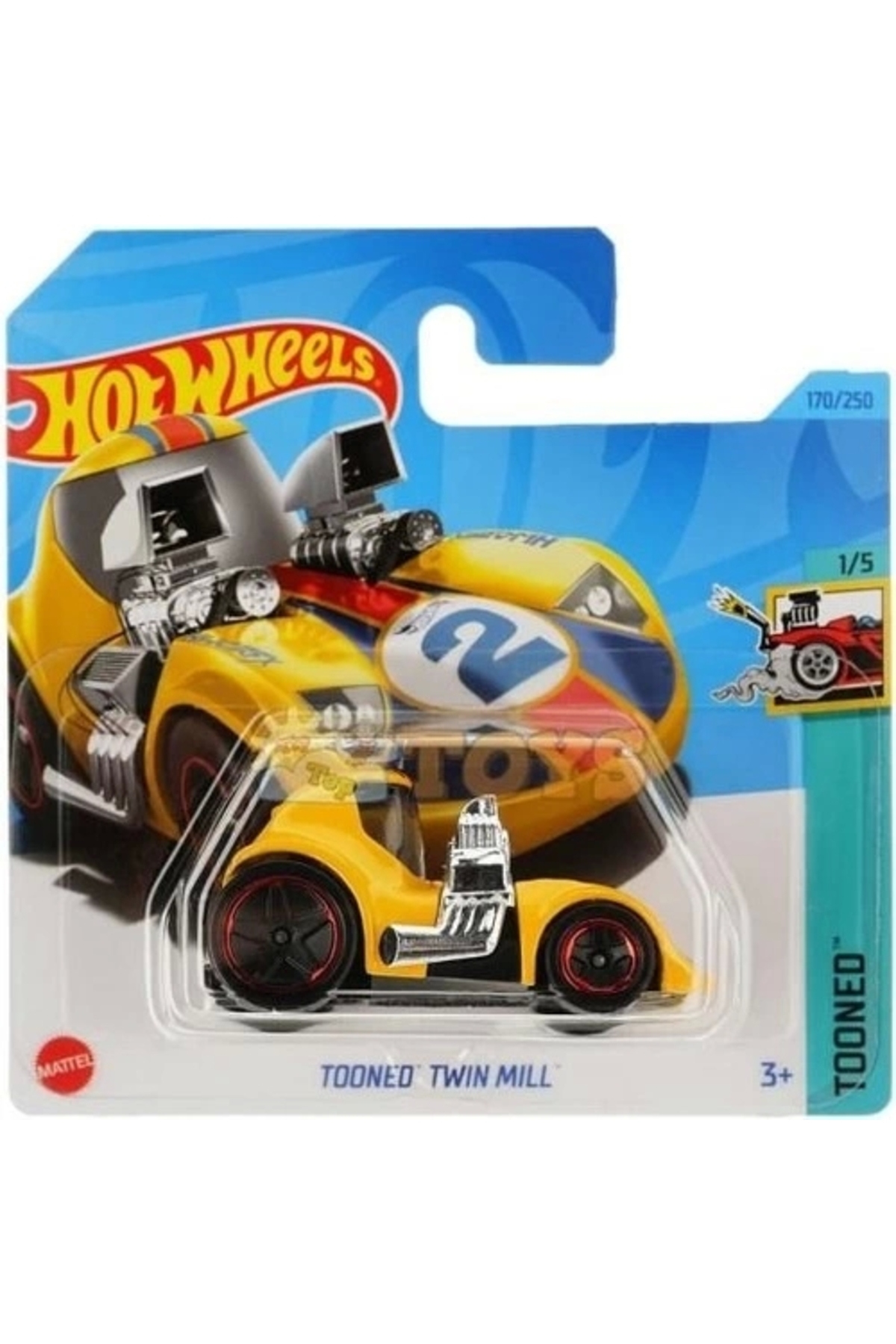 ماشین اسباب بازی اتومبیل های مجرد TOONED TWIN MILL HKJ84 هات ویلز اورجینال HOT WHEELS