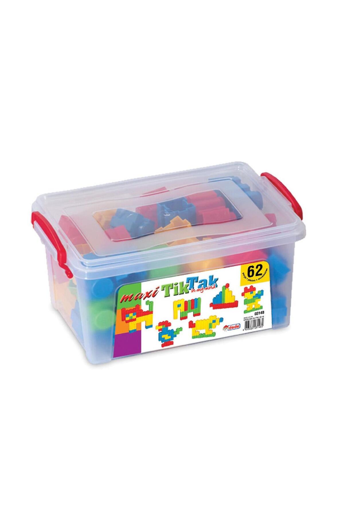 لگو و اسباب بازی های ساخت محور DEDE 03148 MAXI TIKTAK SMALL BOX 62 تیکه از ترکیه toysclub