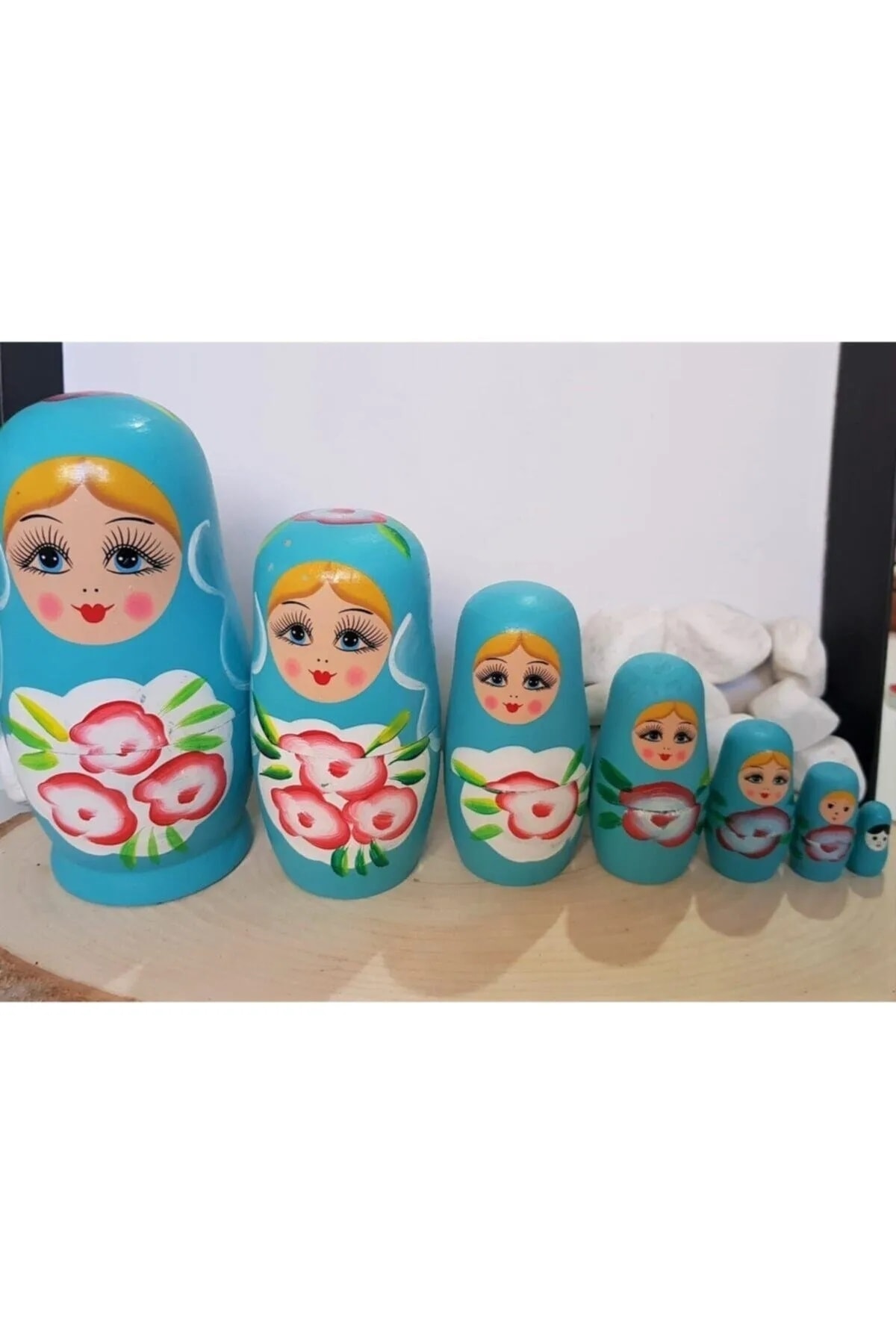 عروسک چوبی ماتروشکا 7 تکه MOBGİFT