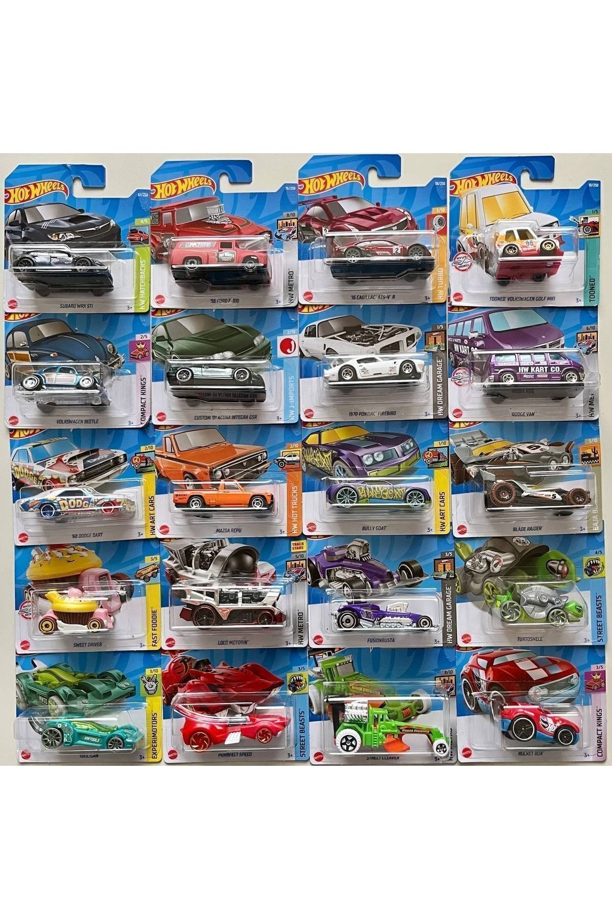 مدل خودرو مجموعه شروع HOTWHEELS 20 ماشین مختلف با بیست حالت هات ویلز اورجینال HOT WHEELS