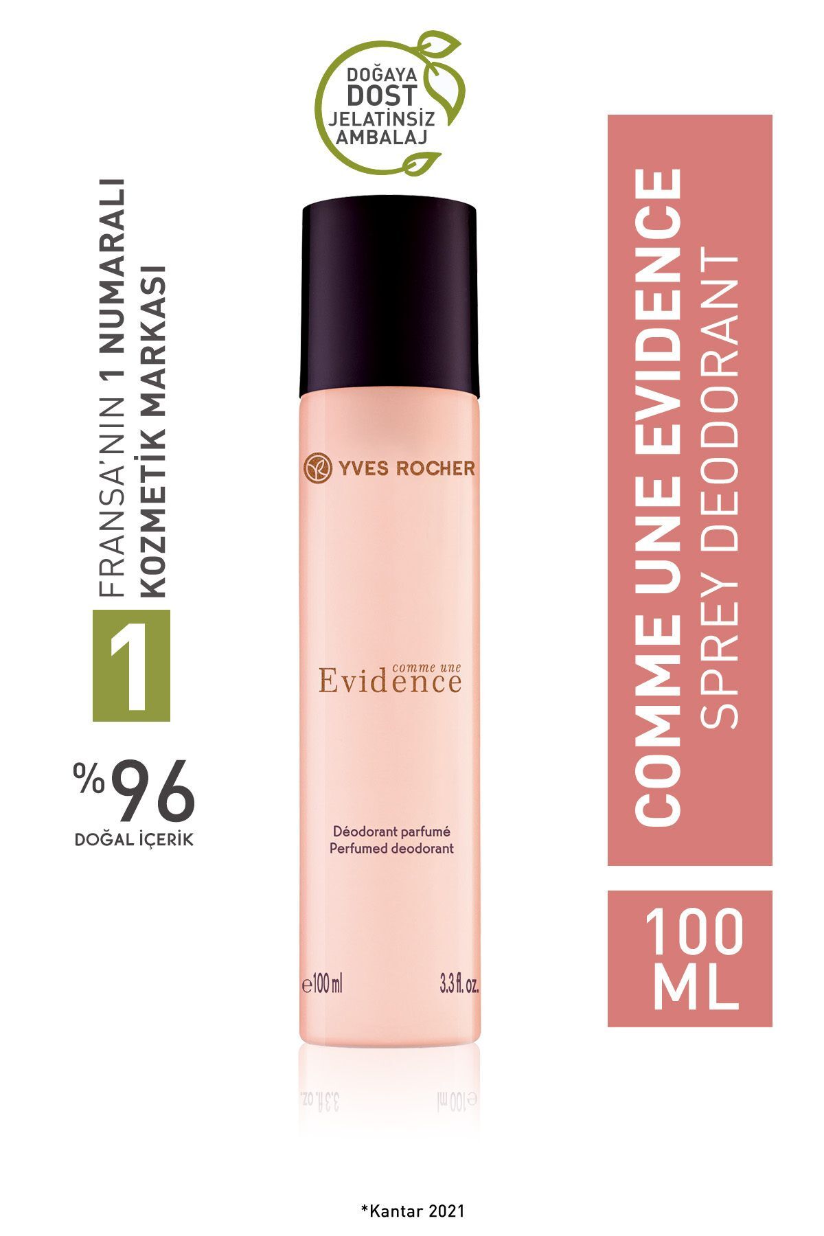 Yves Rocher اسپری ضد عرق با رایحه گلی و چوبی حجم ۱۰۰ میلی لیتر