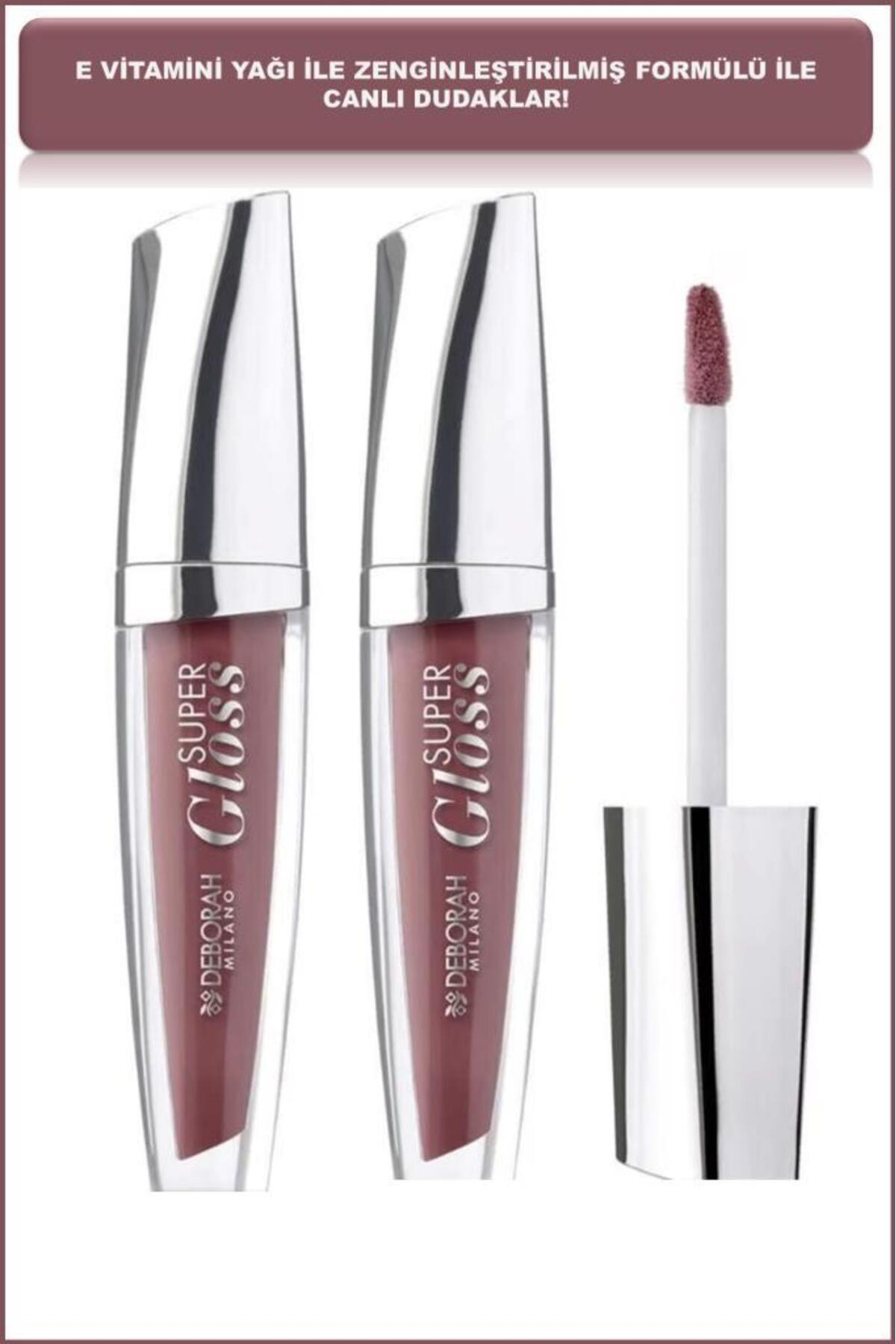براق‌کننده لب دبورا Deborah Super Gloss، قهوه‌ای رز شماره ۰۹، X2 صورتی