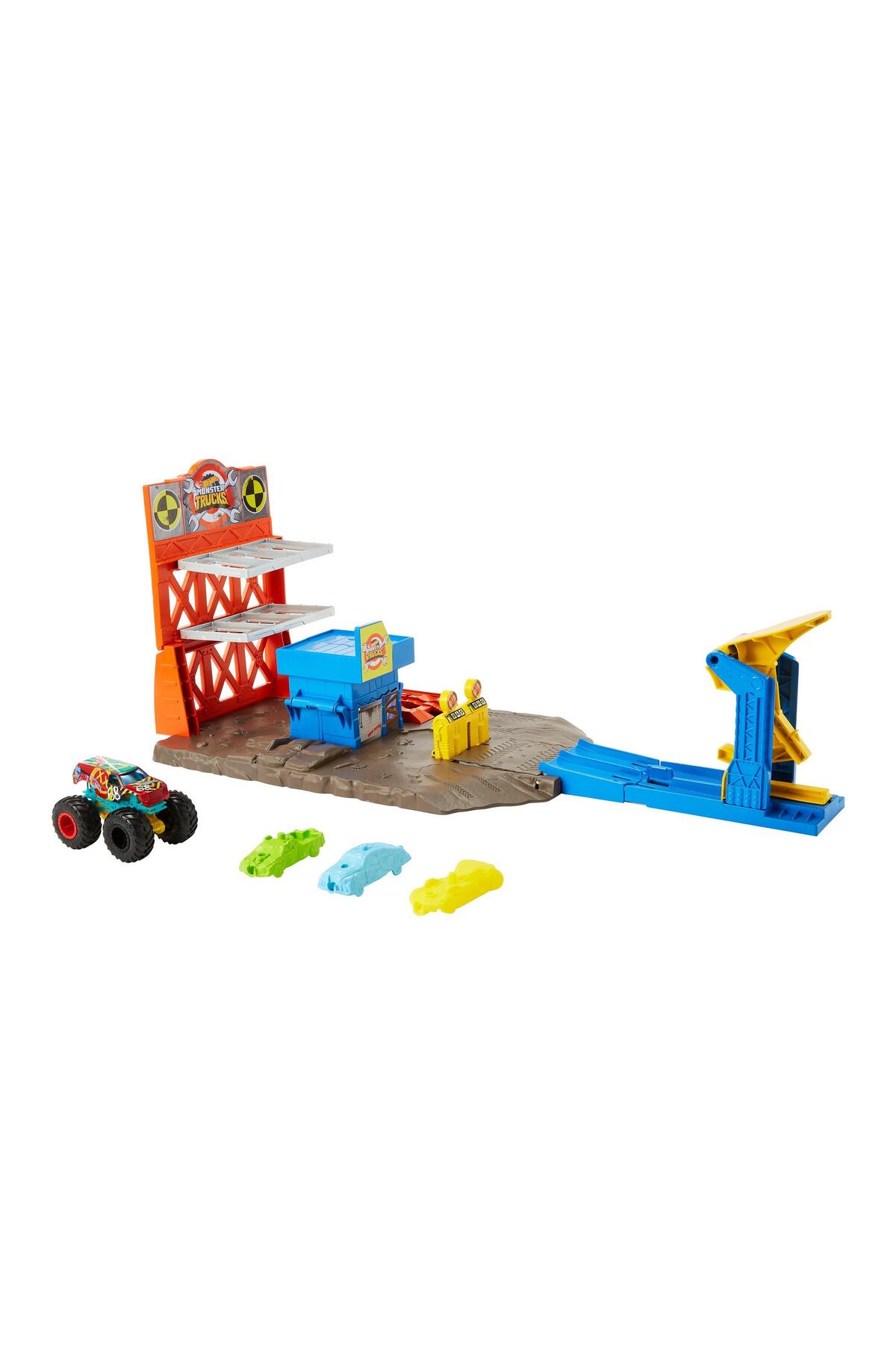 ماشین اسباب بازی MONSTER TRUCKS BANGS EXPLOSION GAME HFB12 هات ویلز اورجینال HOT WHEELS