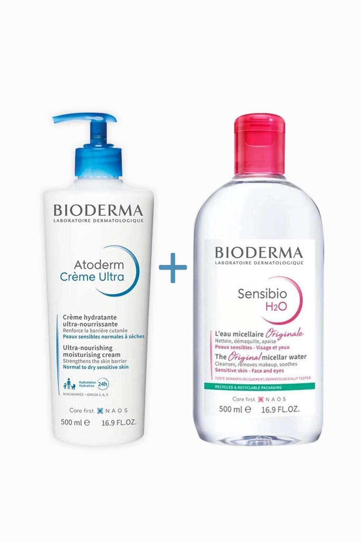 ست مراقبت پوست ATODERM CREME ULTRA 500 ML SENSIBIO H2O Bioderma
