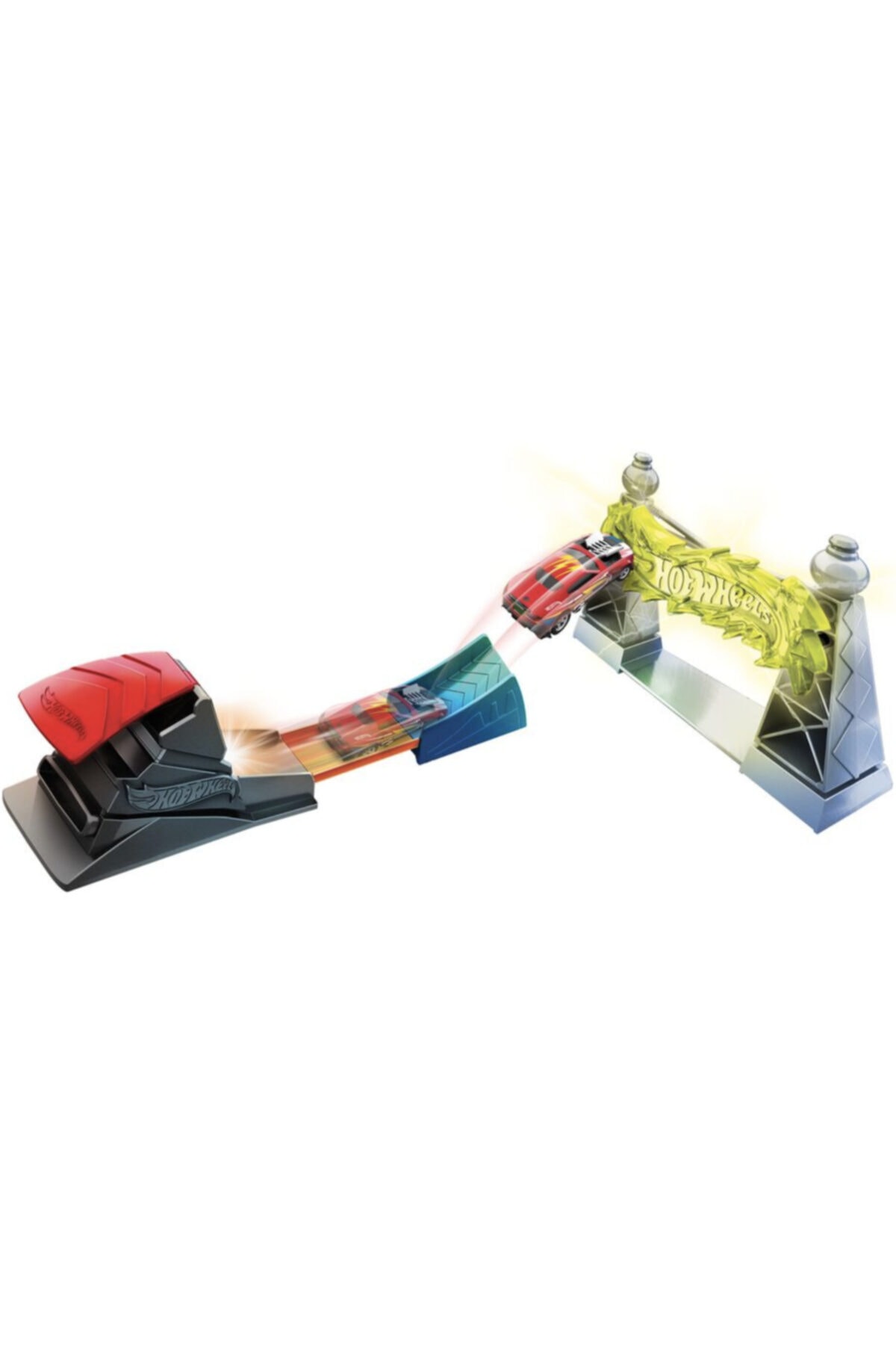 ماشین اسباب بازی مسابقه پرش آکروباتیک مجموعه برج برقی FTH80 هات ویلز اورجینال HOT WHEELS