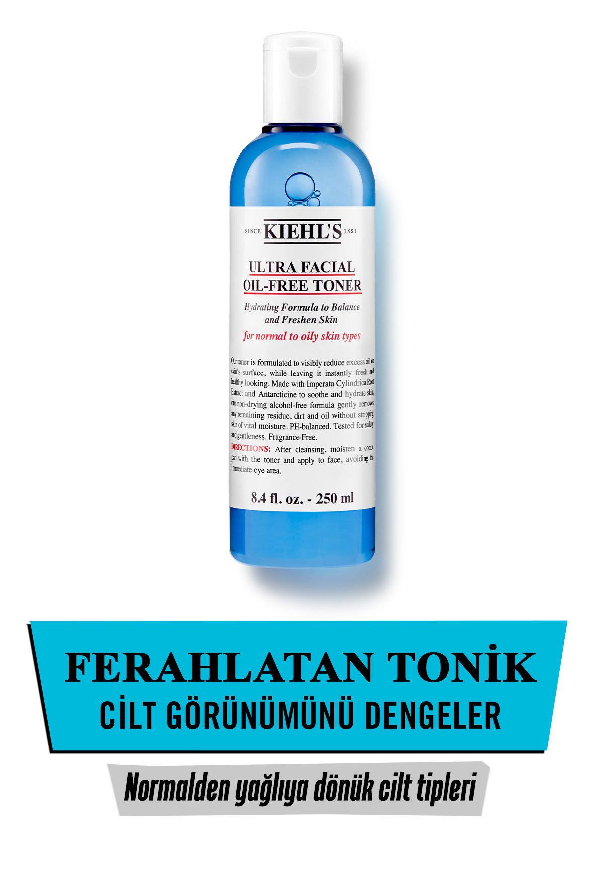 Kiehl's تونیک روزانه بدون روغن متعادل پوستی برای پوست چرب