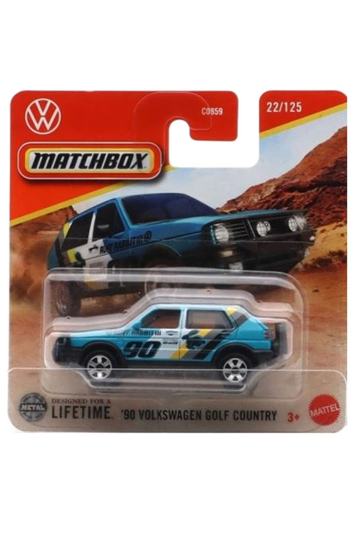 ماشین اسباب بازی جعبه کبریت '90 VOLKSWAGEN GOLF COUNTRY آبی 1 64 محصول 2025 HOT WHEELS