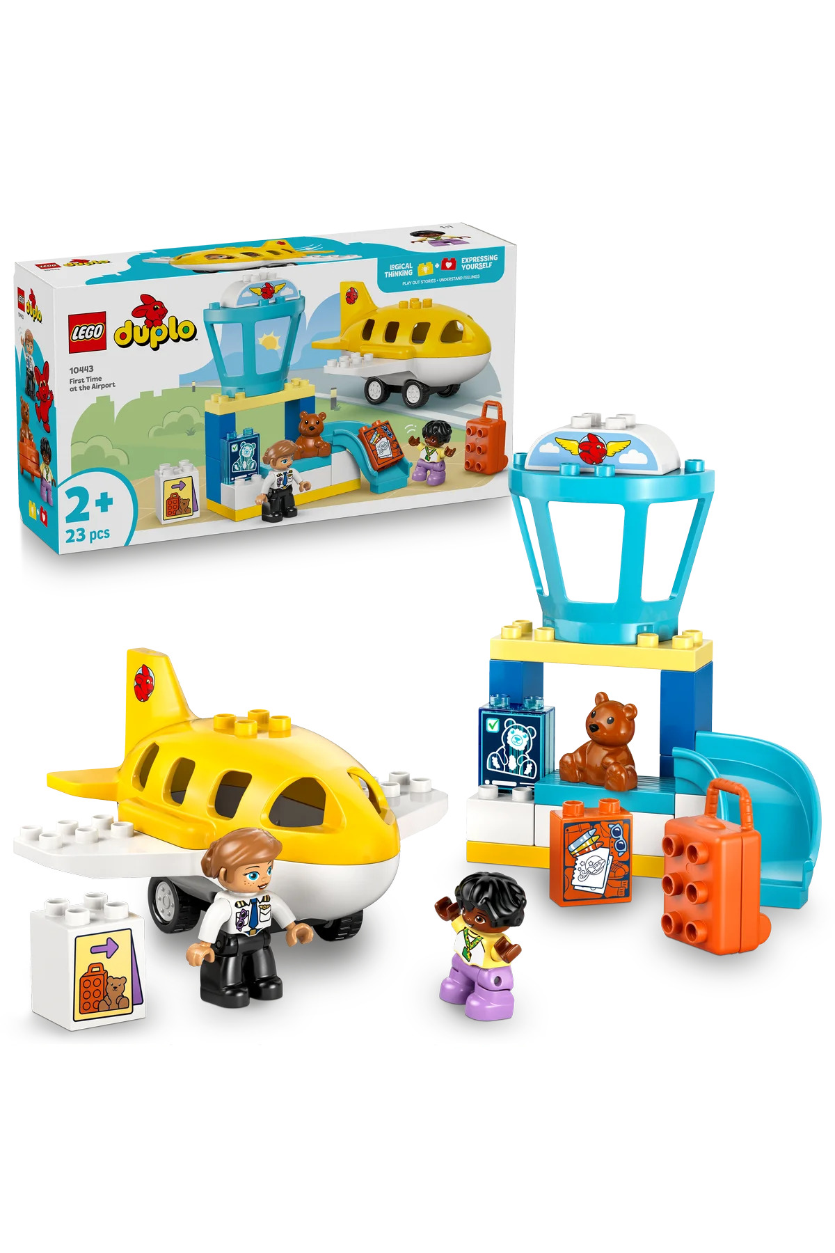 لگو و اسباب بازی های ساخت محور DUPLO TOWN FIRST AIRPORT EXPERIENCE 10443 اورجینال LEGO