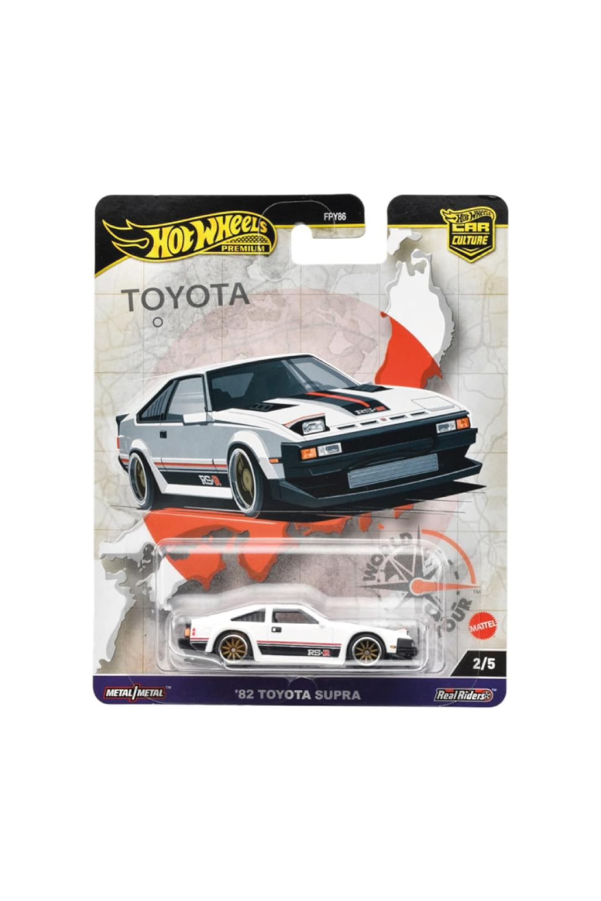 مدل خودرو 1 64 SCALE CAR CULTURE TOUR WORLD THEMED VEHICLES PREMIUM HRV97 '82 TOYOTA SUPRA خارجی اورجینال HOT WHEELS