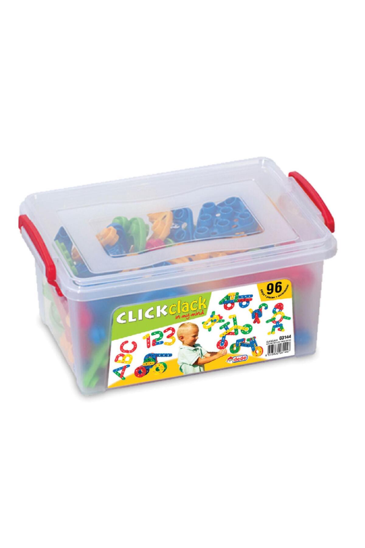 لگو و اسباب بازی های ساخت محور DEDE 03144 CLICK CLACK SMALL BOX 96 PRC از ترکیه toysclub