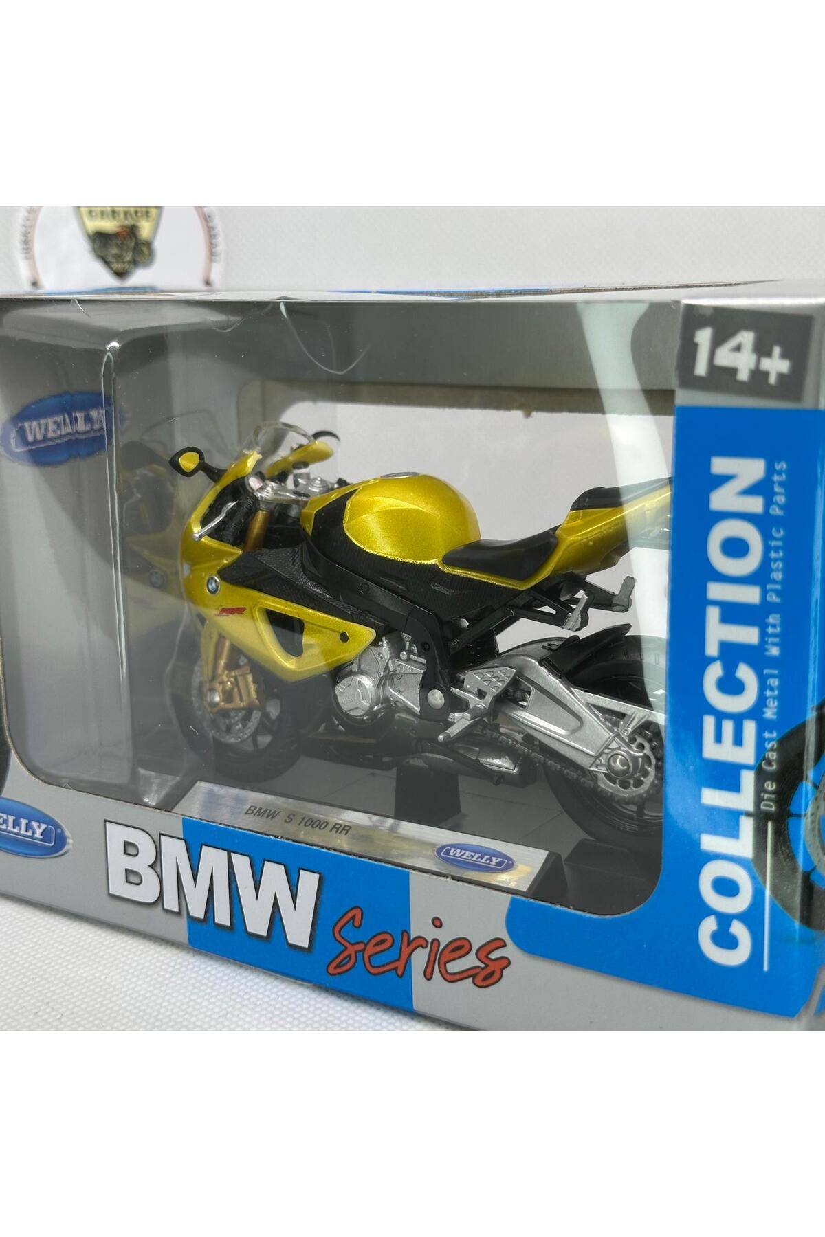 مدل خودرو موتورسیکلت دیکست طلایی BMW S1000RR 1:18 – اسباب بازی و مجسمه فلزی مجاز اورجینال MotoGarage