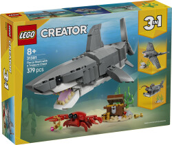 مجموعه ساختنی کوسه خشن و صندوق گنج لگو LEGO کریتور ۳ در ۱ مدل 31381، ۳۷۹ قطعه، حداقل سن ۸ سال