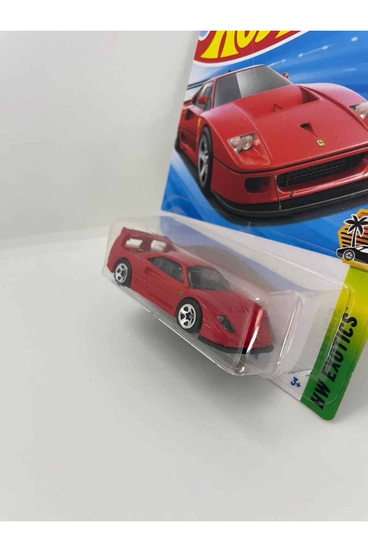 ماشین اسباب بازی FERRARI F40 COMPETIZIONE LONG CARD RED 2025 COLLECTION DIECTAST CAR 1:64 هات ویلز اورجینال HOT WHEELS