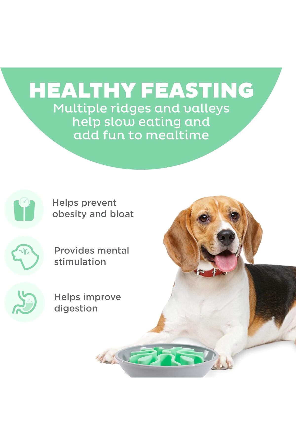 ظرف غذای آهسته‌خور اوت‌وارد هاوند Outward Hound Fun Feeder Wobble Slo Bowl، متوسط / بزرگ
